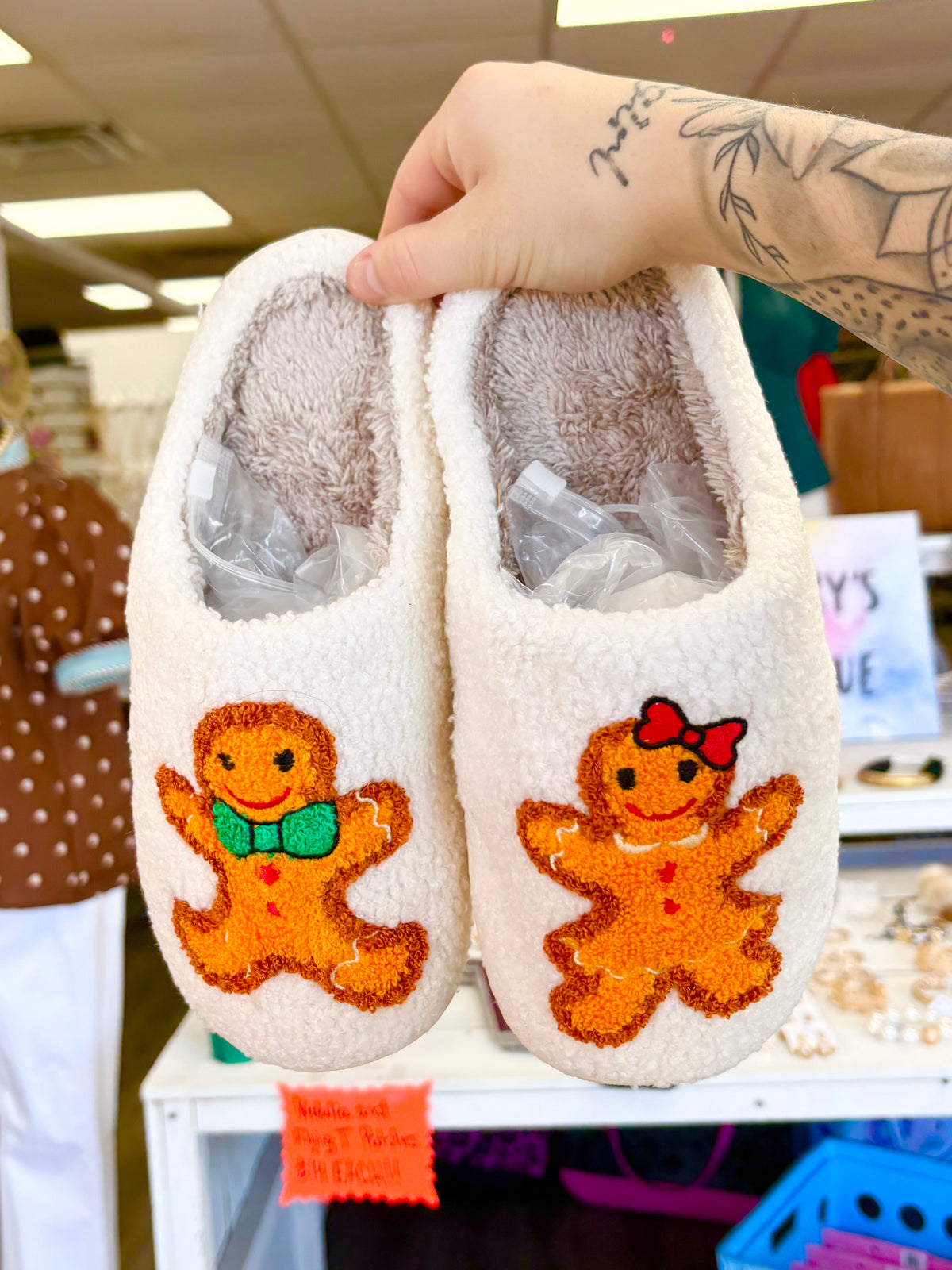 KK Fleece Gingerbread Slippers