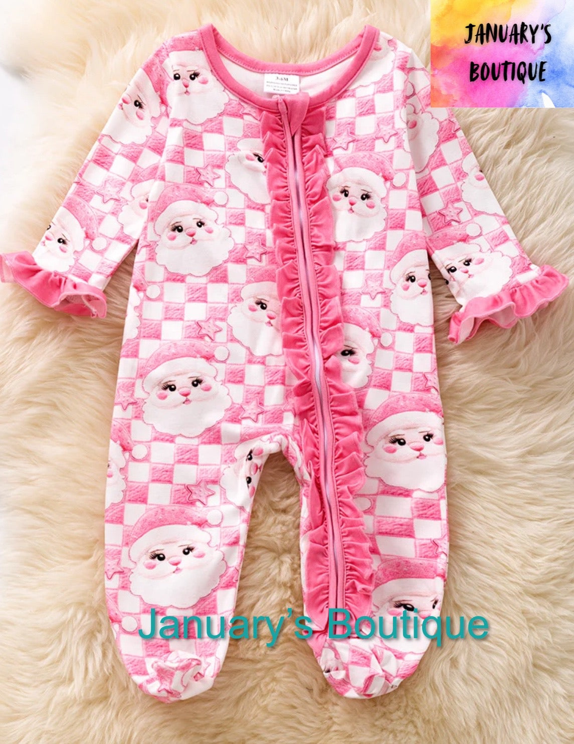 Girl’s 3D Santa Romper