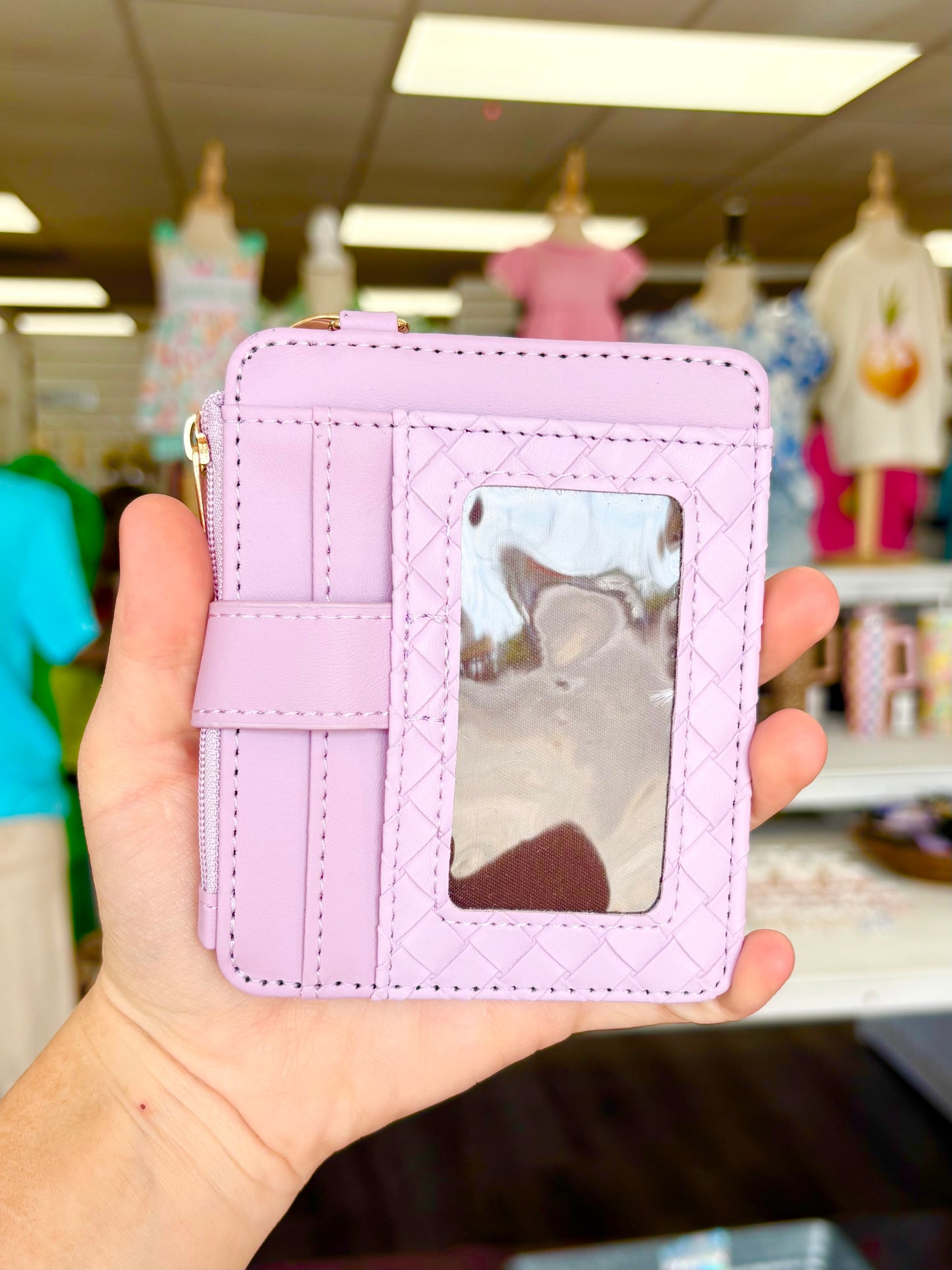 KK Purple Textured Wallet Wristlet