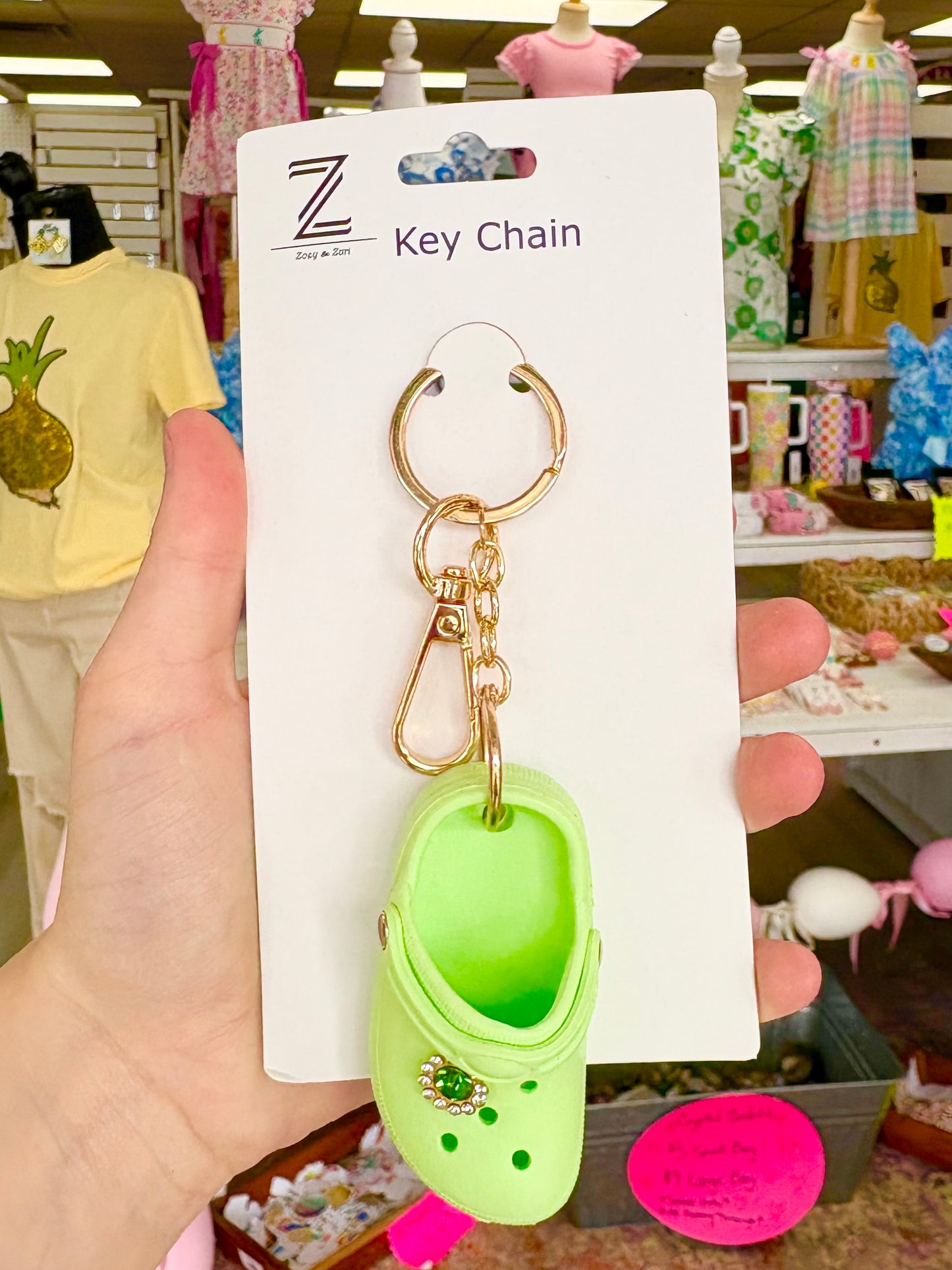 KK Green Croc Keychain