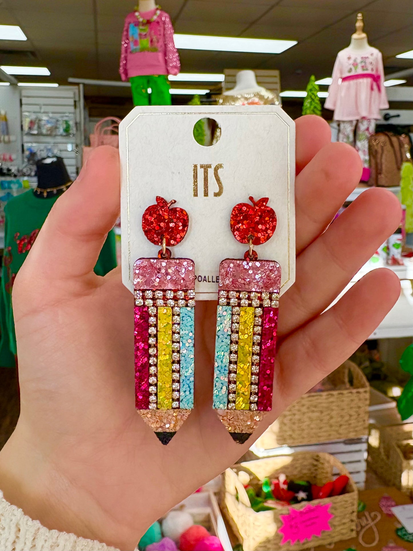 Multicolor Pencil Earrings