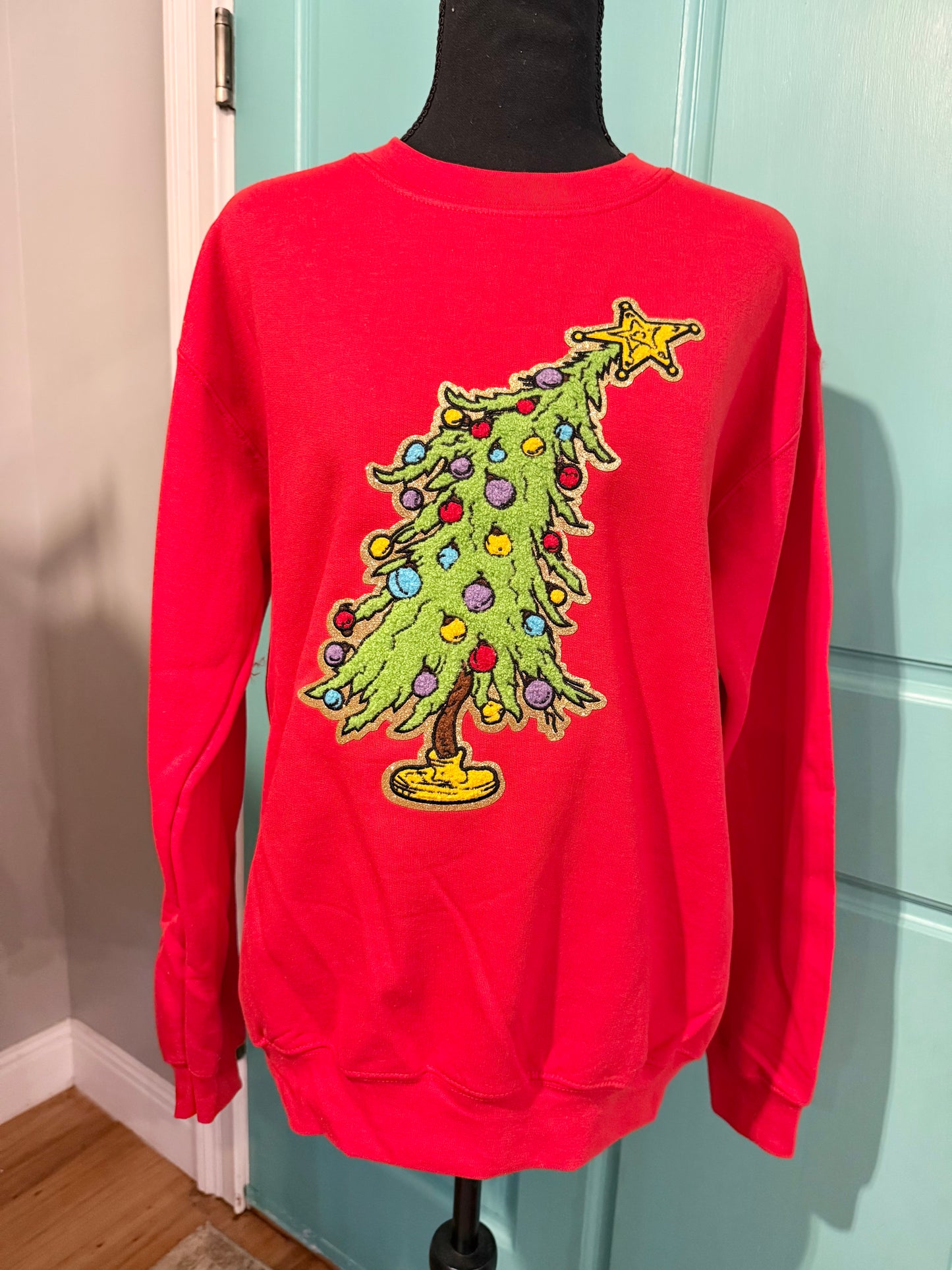 Red Grin*h Tree Sweatshirt