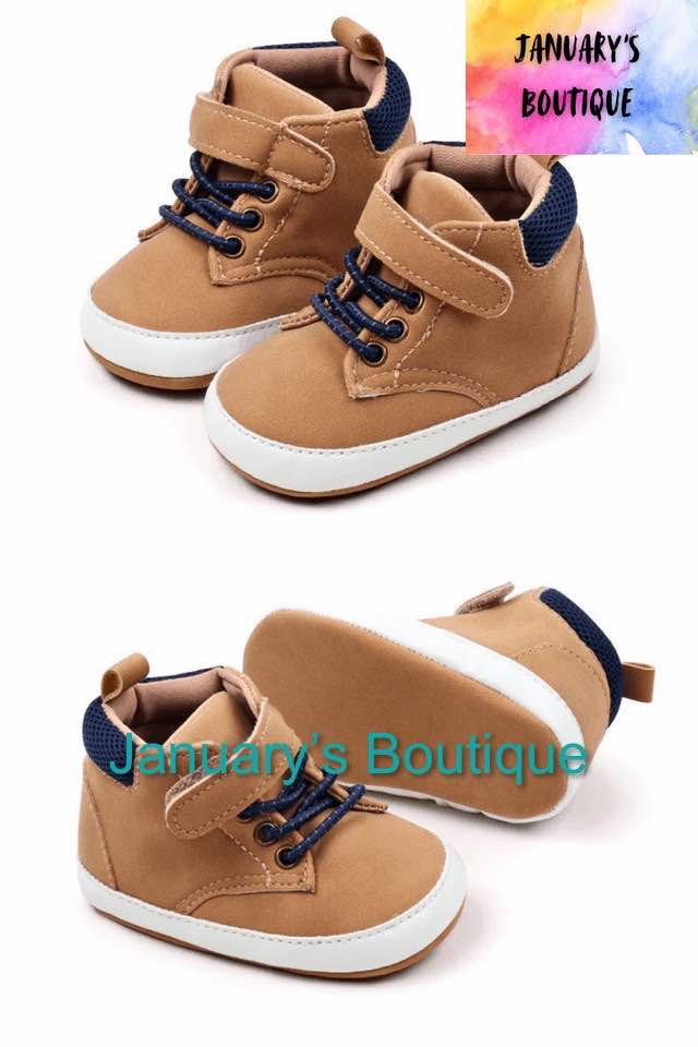 Boy's Khaki High Top Shoes