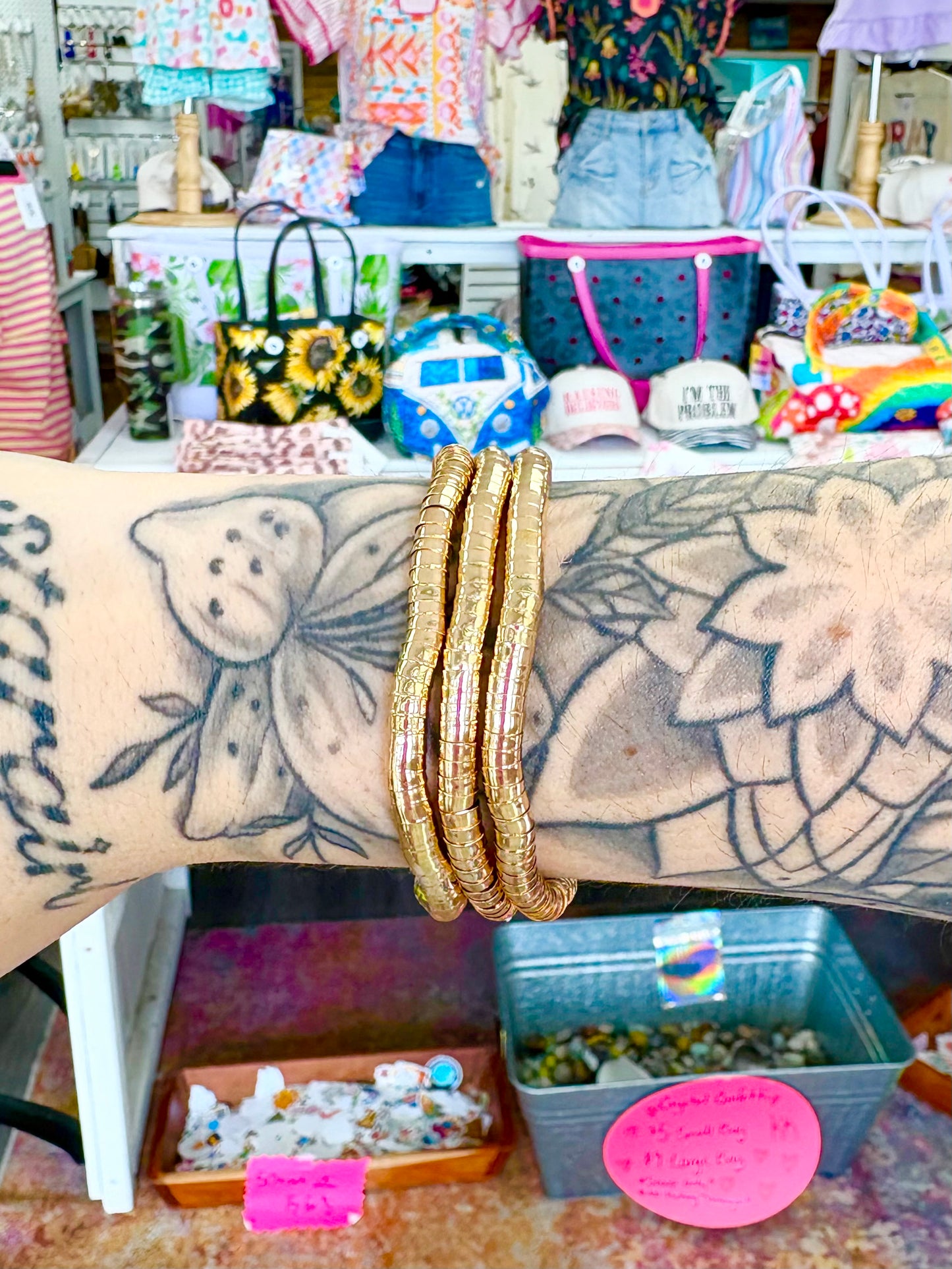 Shine Gold Snake Bracelet Set