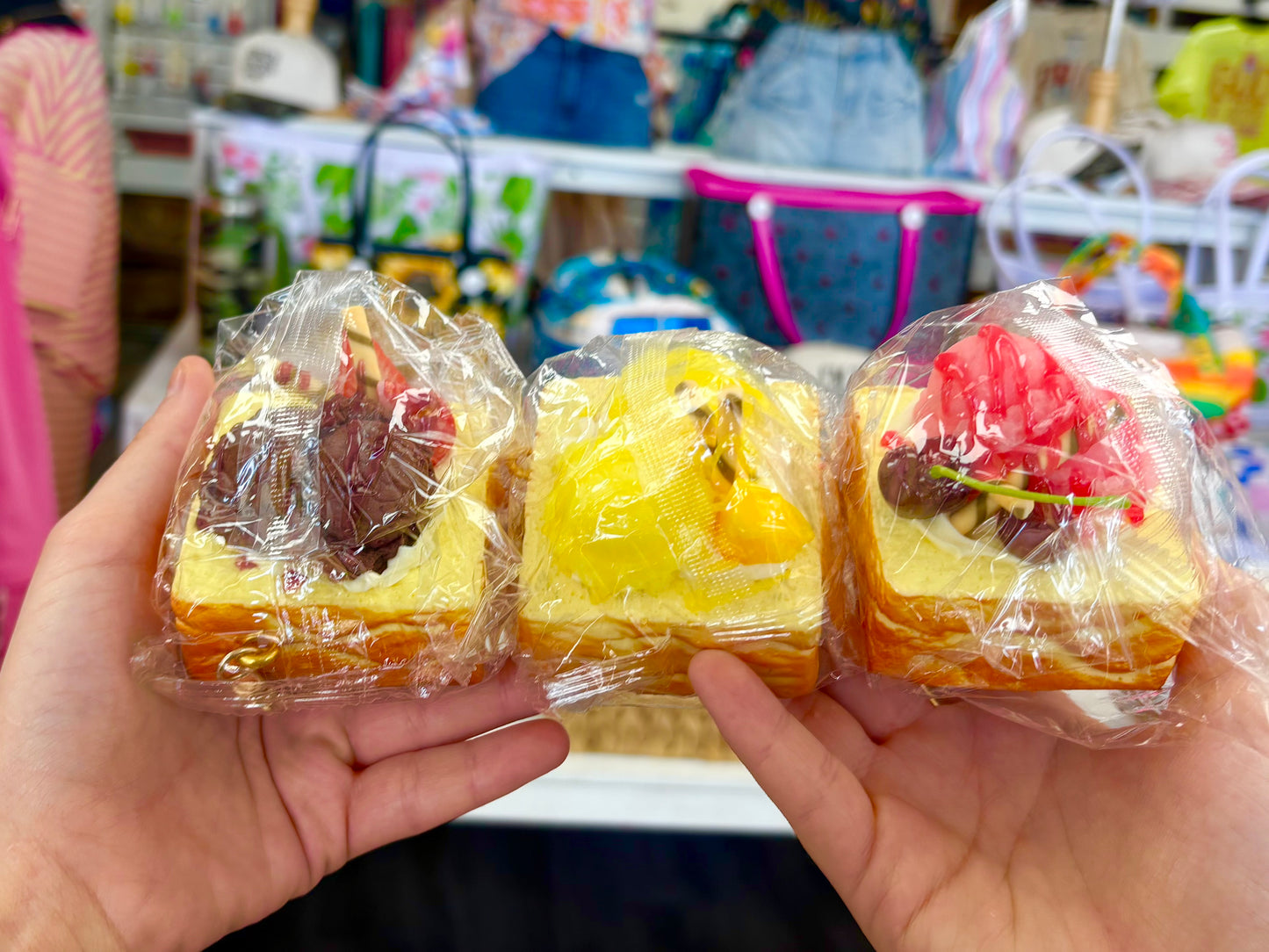 KK Square Ice Cream Squishy Keychain
