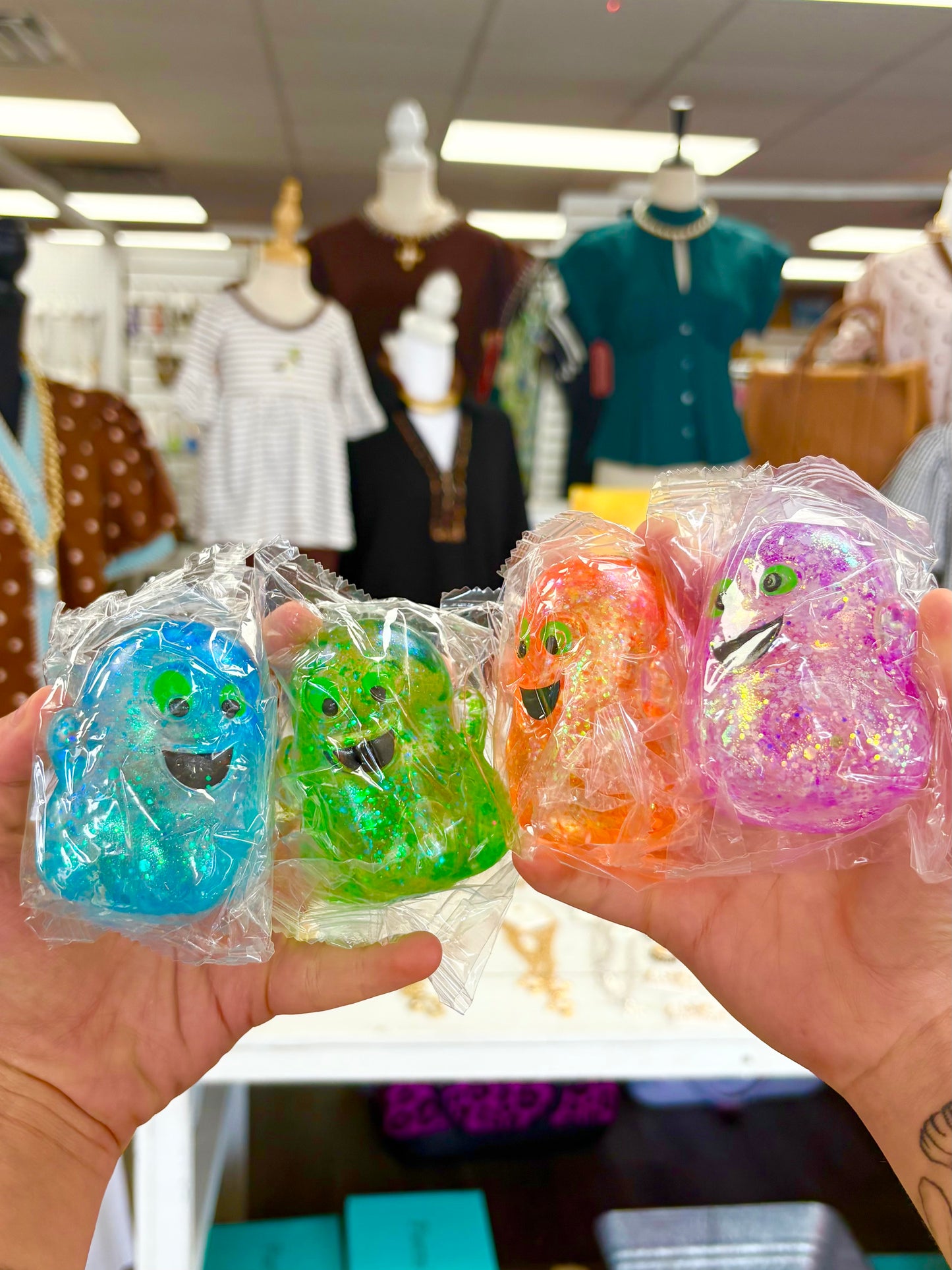 KK Glitter Sugar Happy Ghost Squishy