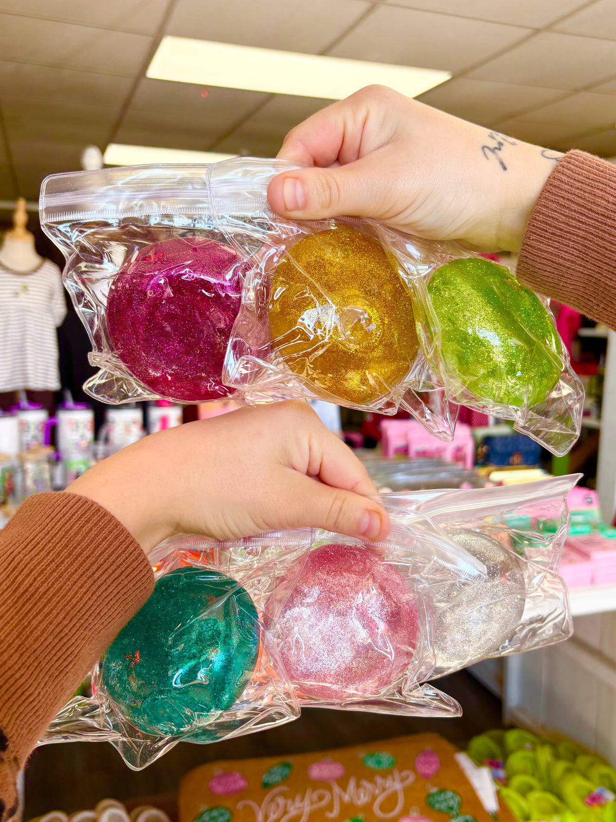 KK Glitter Coconut Oil Ball Squishy