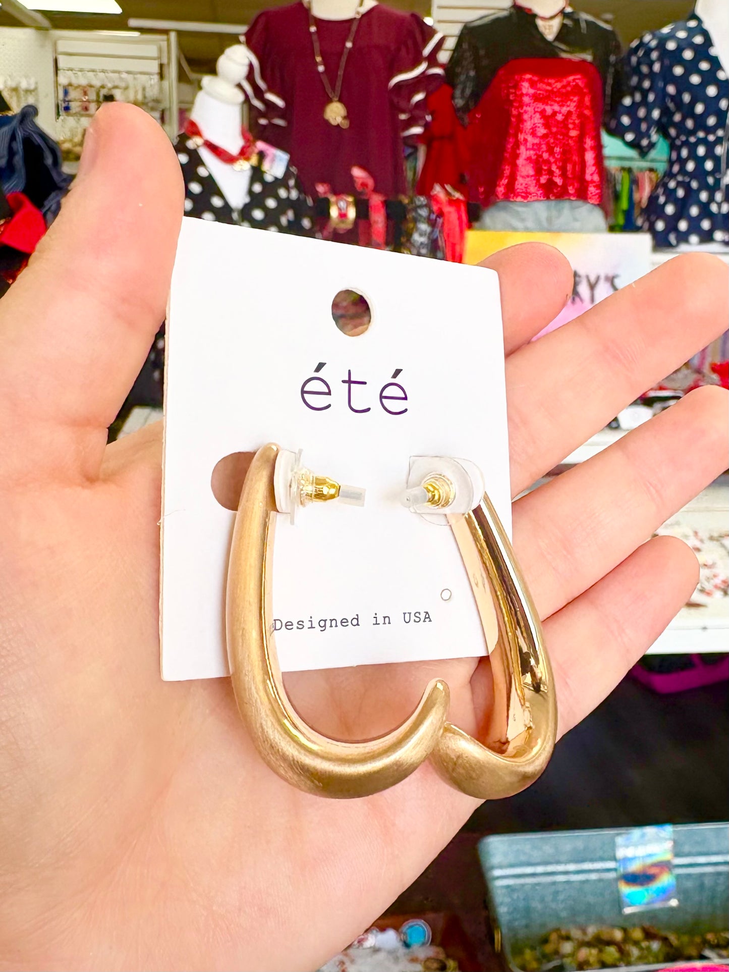 Matte Gold Drop Earrings
