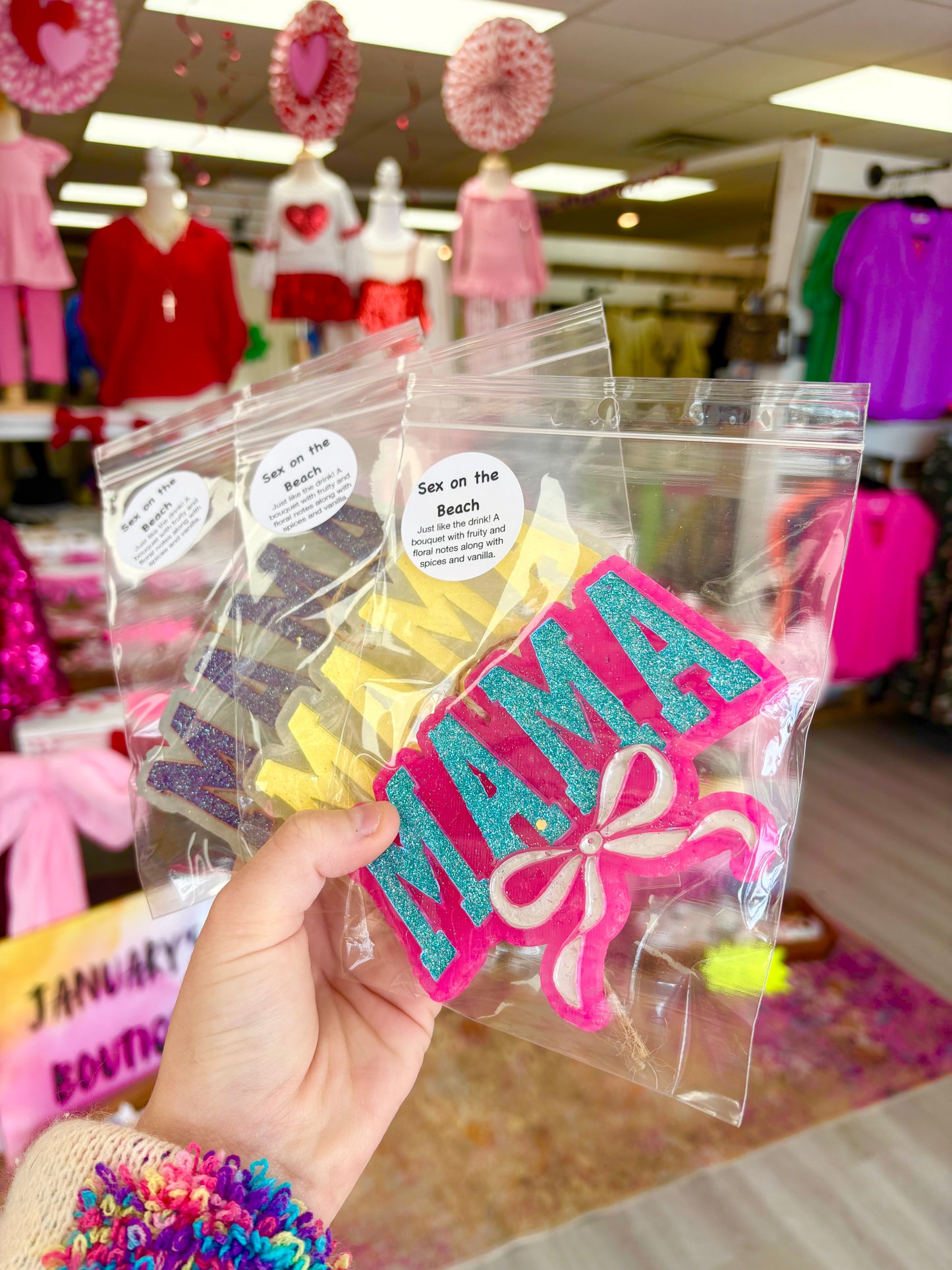 KK Mama W/ Bow Car Freshie (Sex On The Beach)