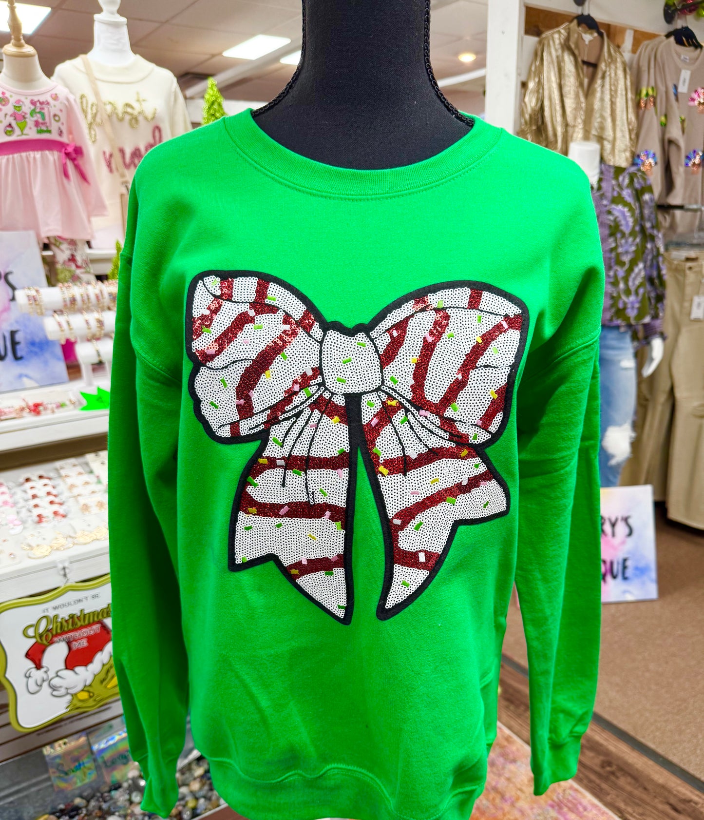 Women’s Sequin Bow Sweatshirt