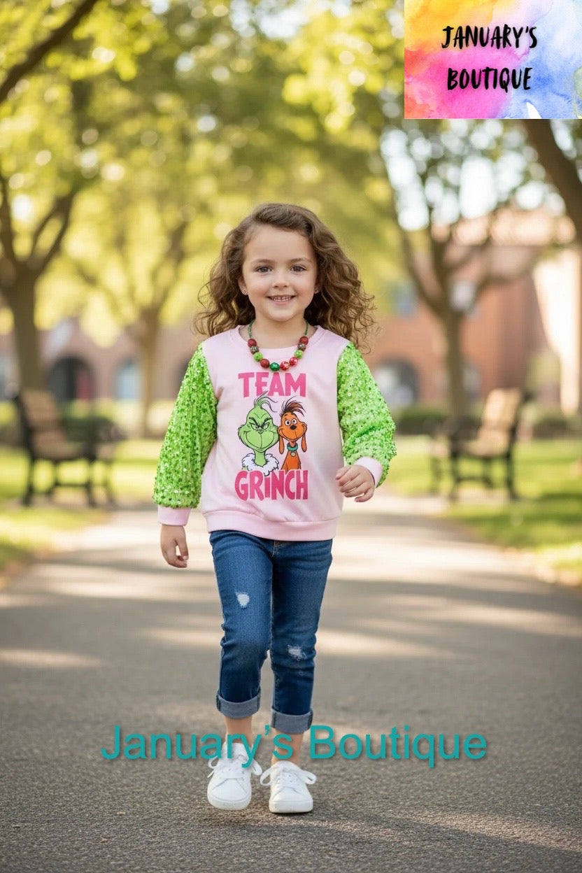 Girl’s TEAM GRIN*H Sequin Shirt