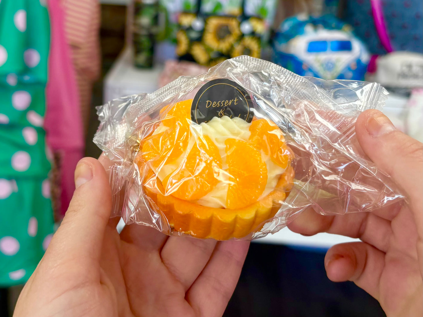 KK Orange Cupcake Squishy Keychain