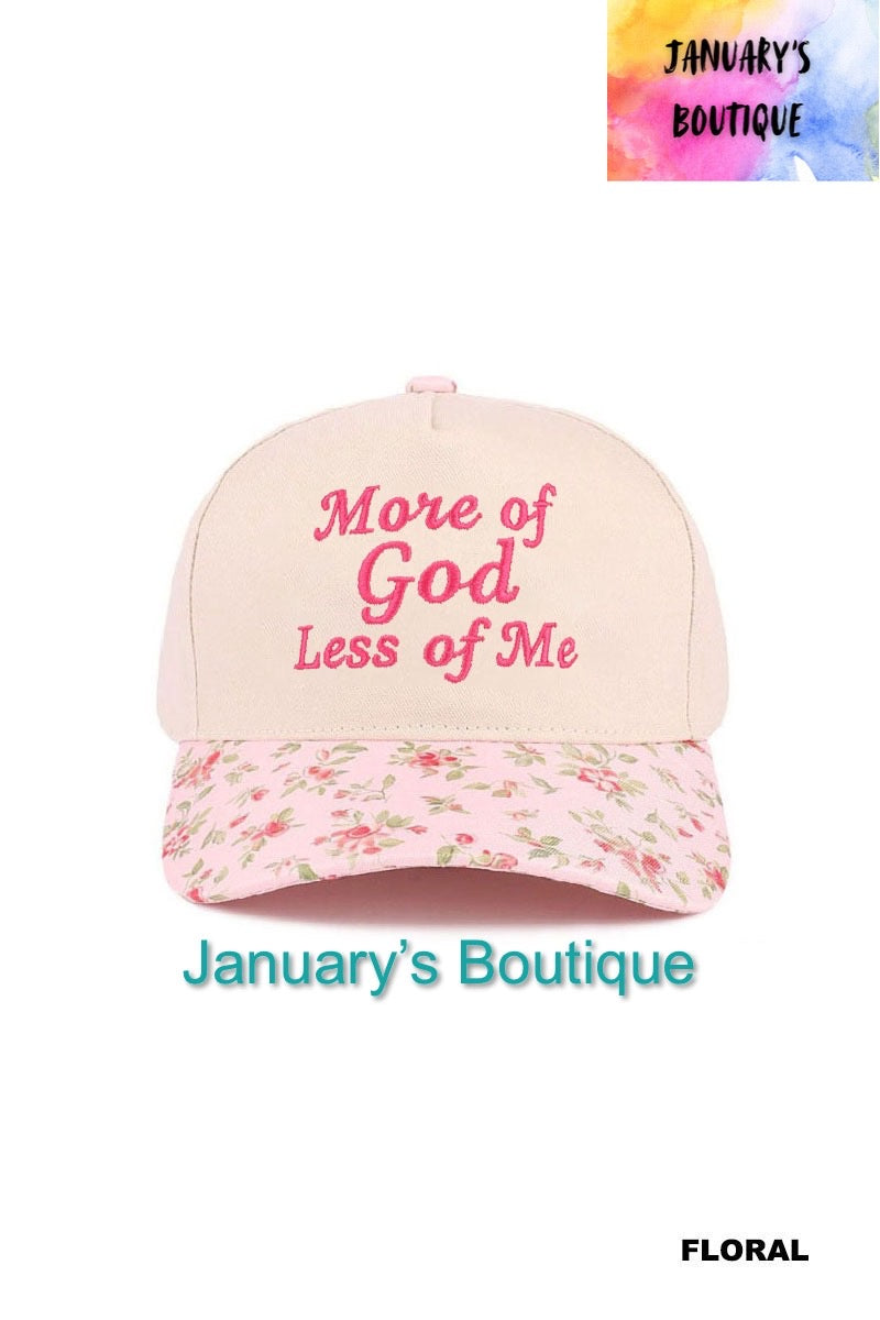 More Of God Floral Hat