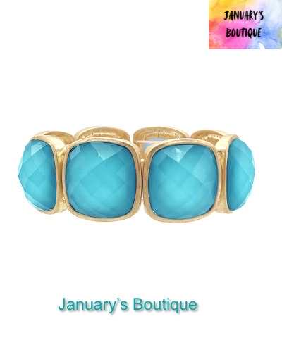 Blue Square Stone Bracelet
