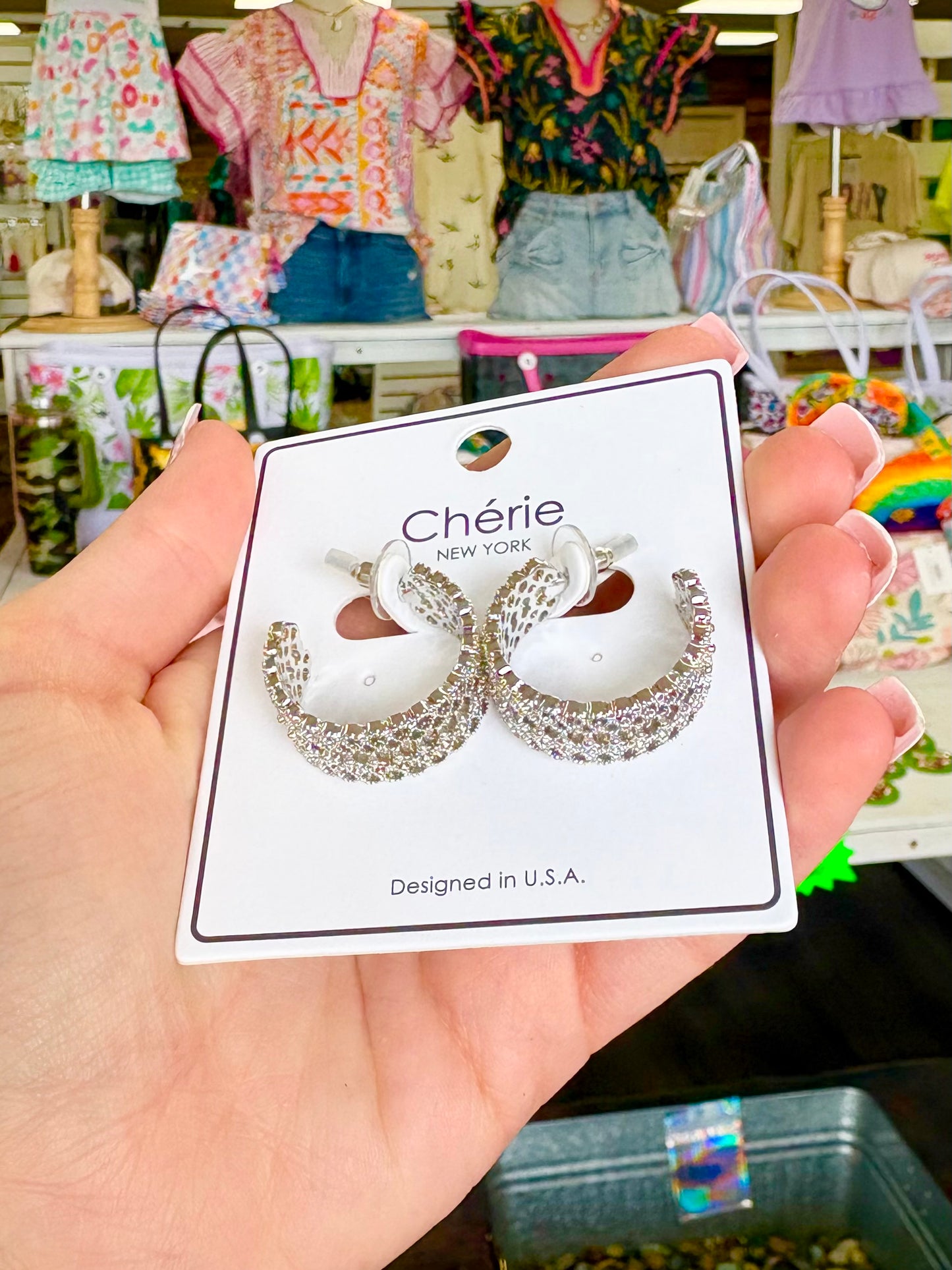 KK Silver Cut Out Hoops