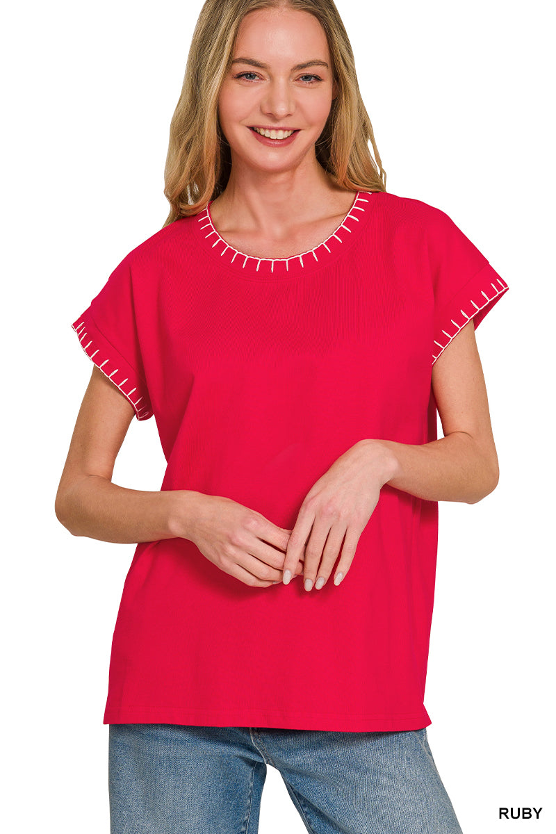 Women’s Ruby Stitched Oversized Top