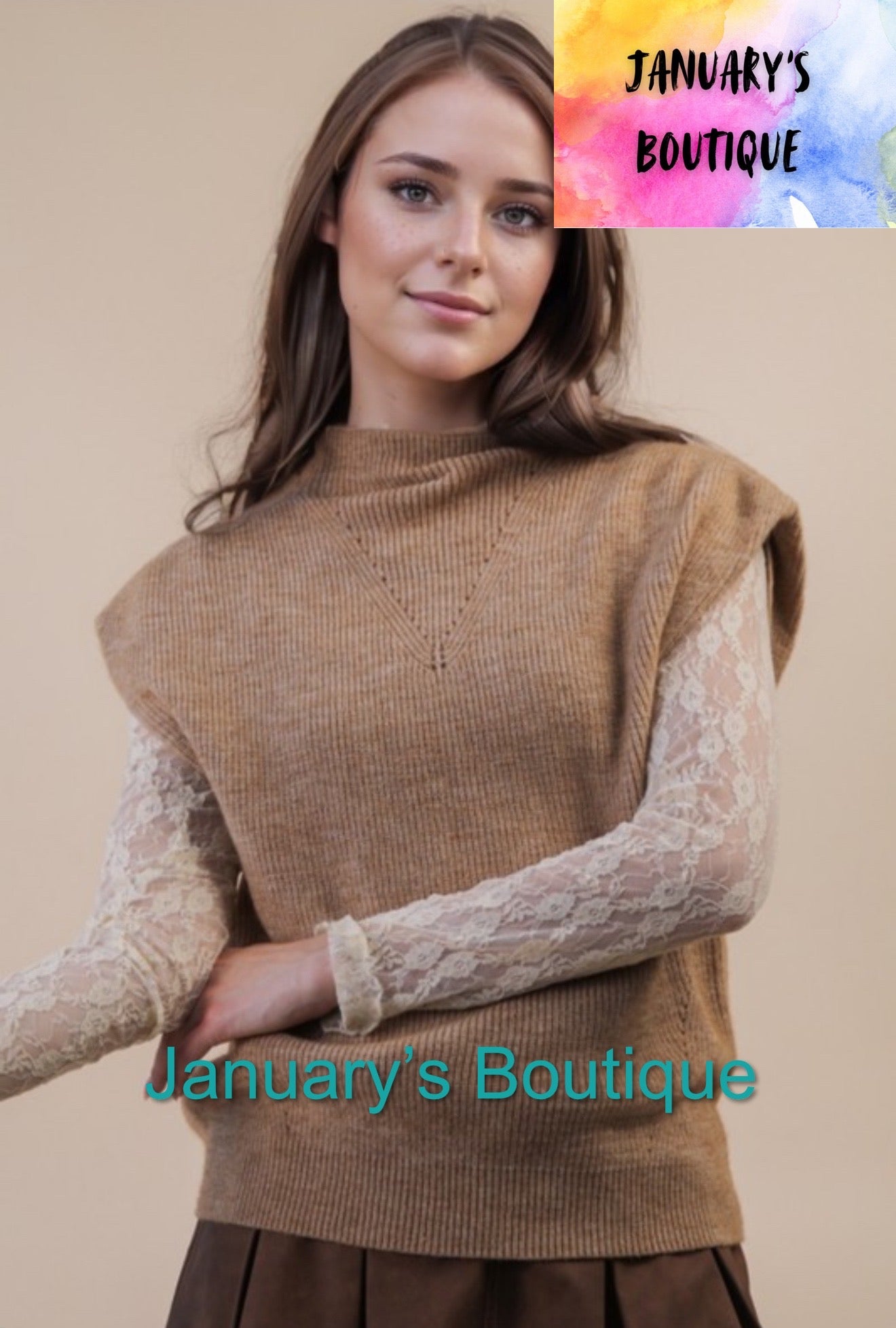 Women’s Mocha Sweater Vest