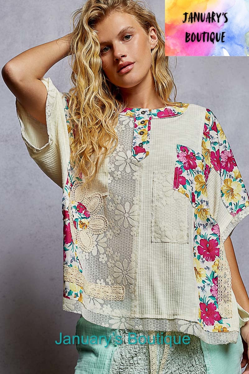 Women’s Floral & Lace Top