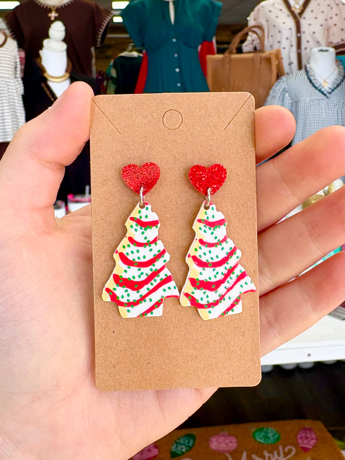 KK Christmas Tree Cake Earrings