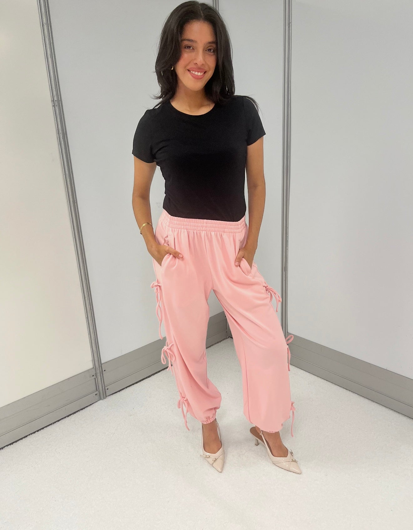 Women’s Pink Bow Joggers
