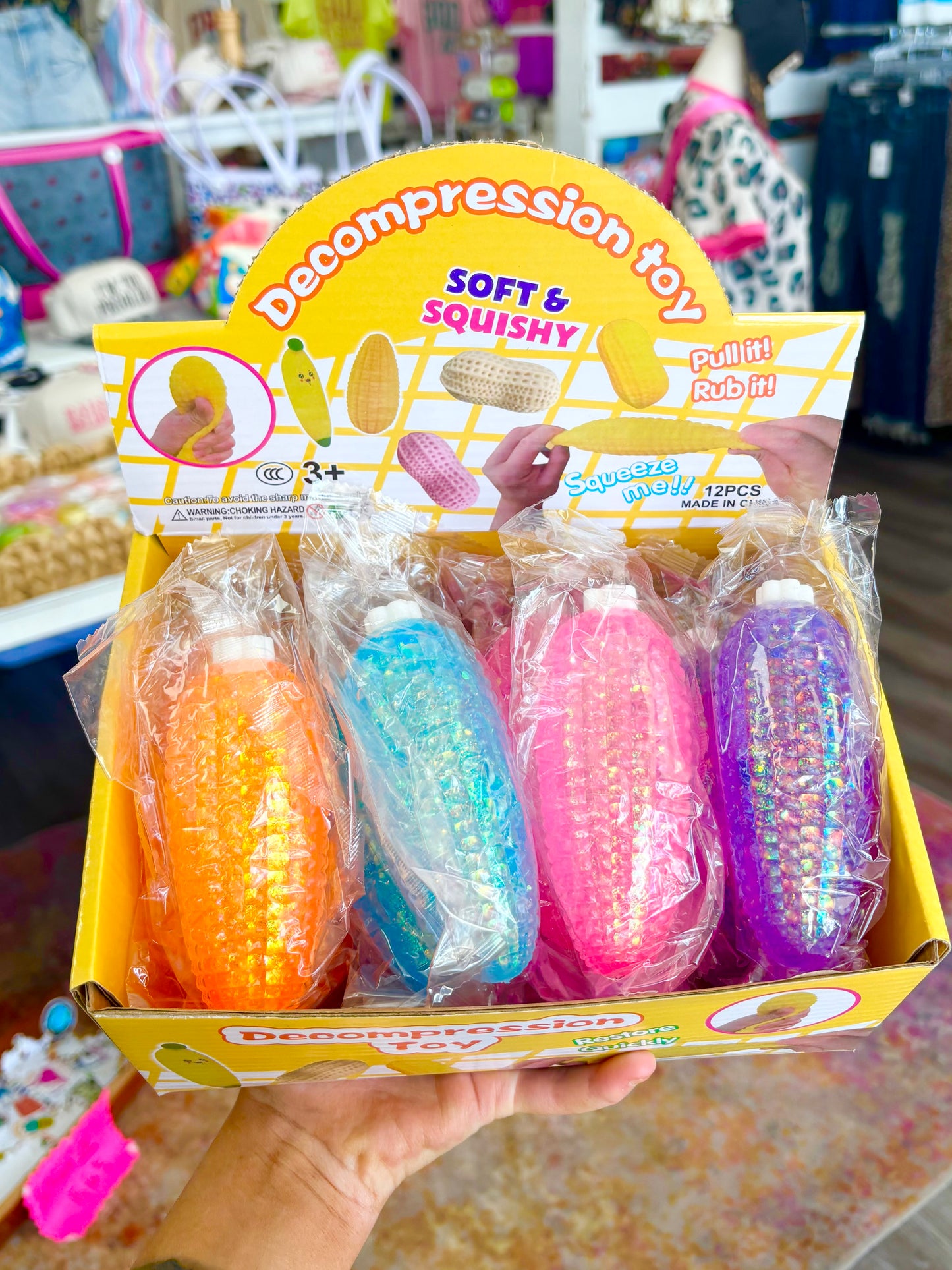 KK Sugar Glitter Corn Squishy Toy