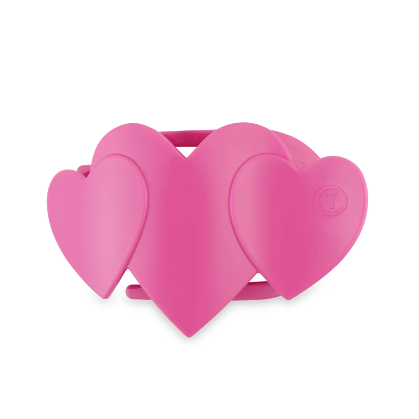 Pink Heart to Heart Medium Flat Clip