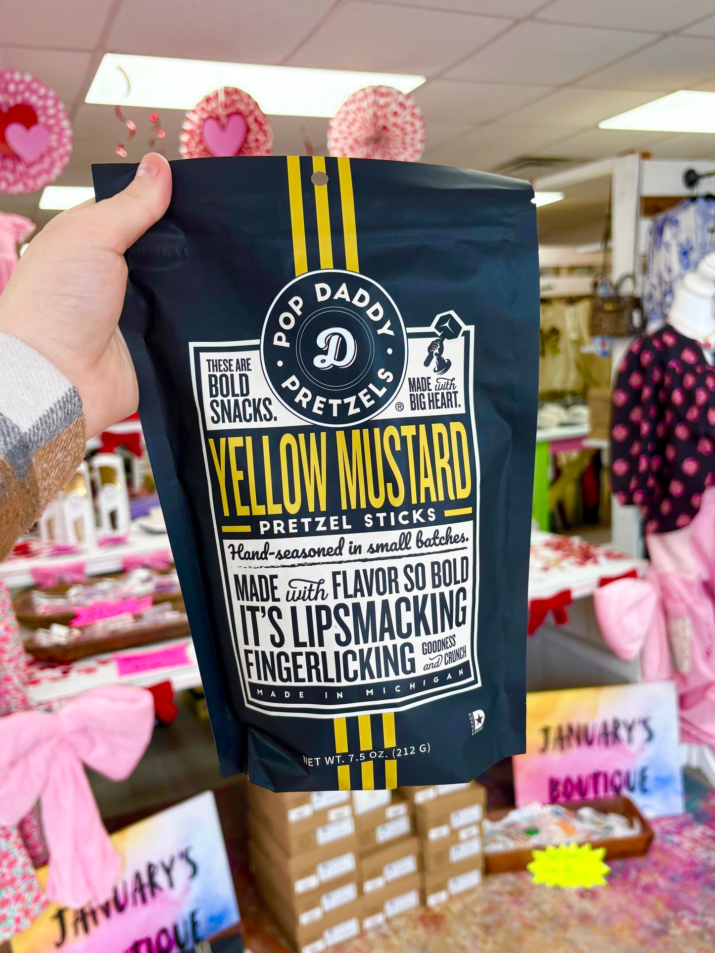 KK Pop Daddy - Yellow Mustard Seasoned Pretzels 7.5oz