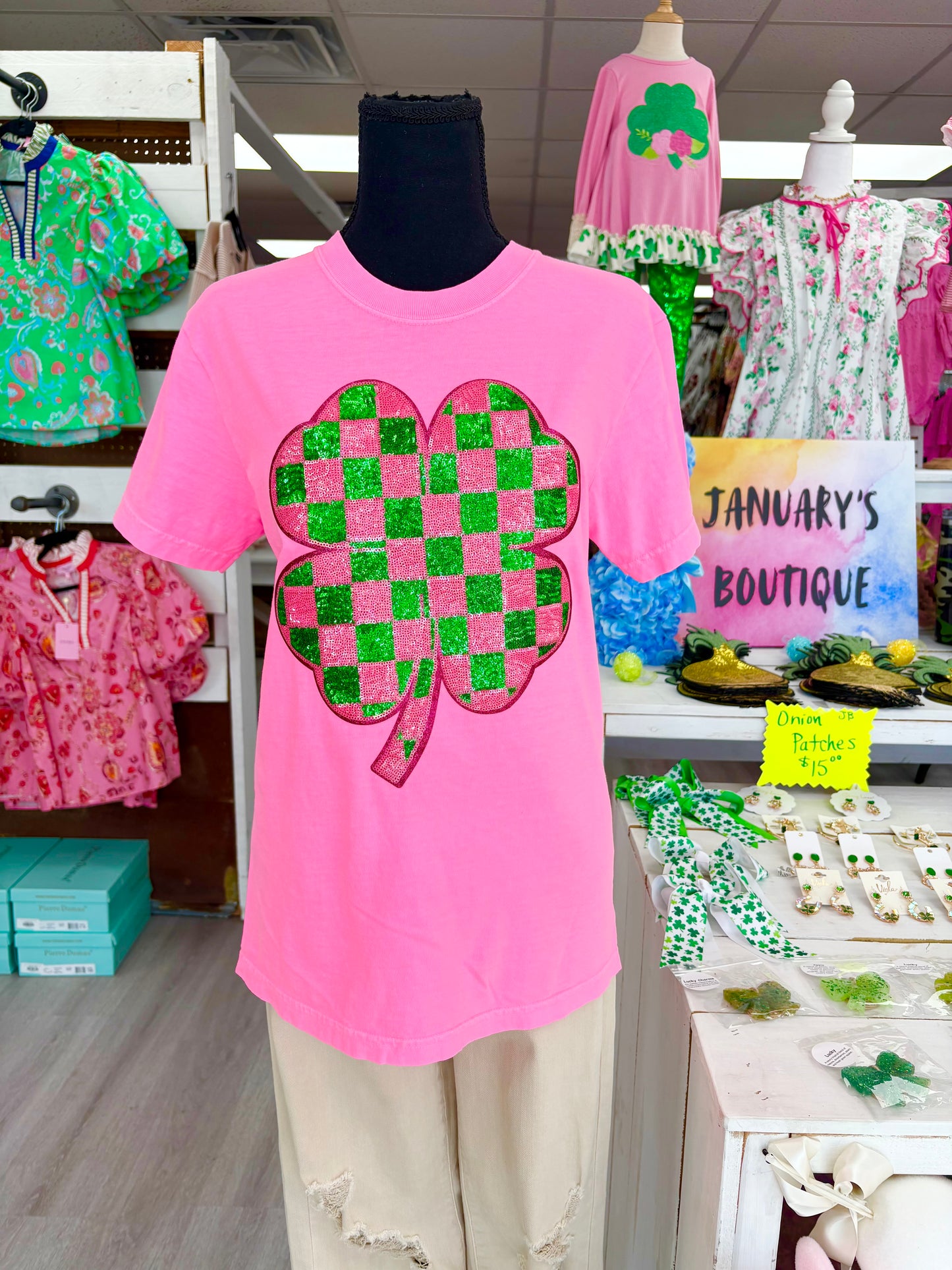 Women’s Checkered Clover Shirt