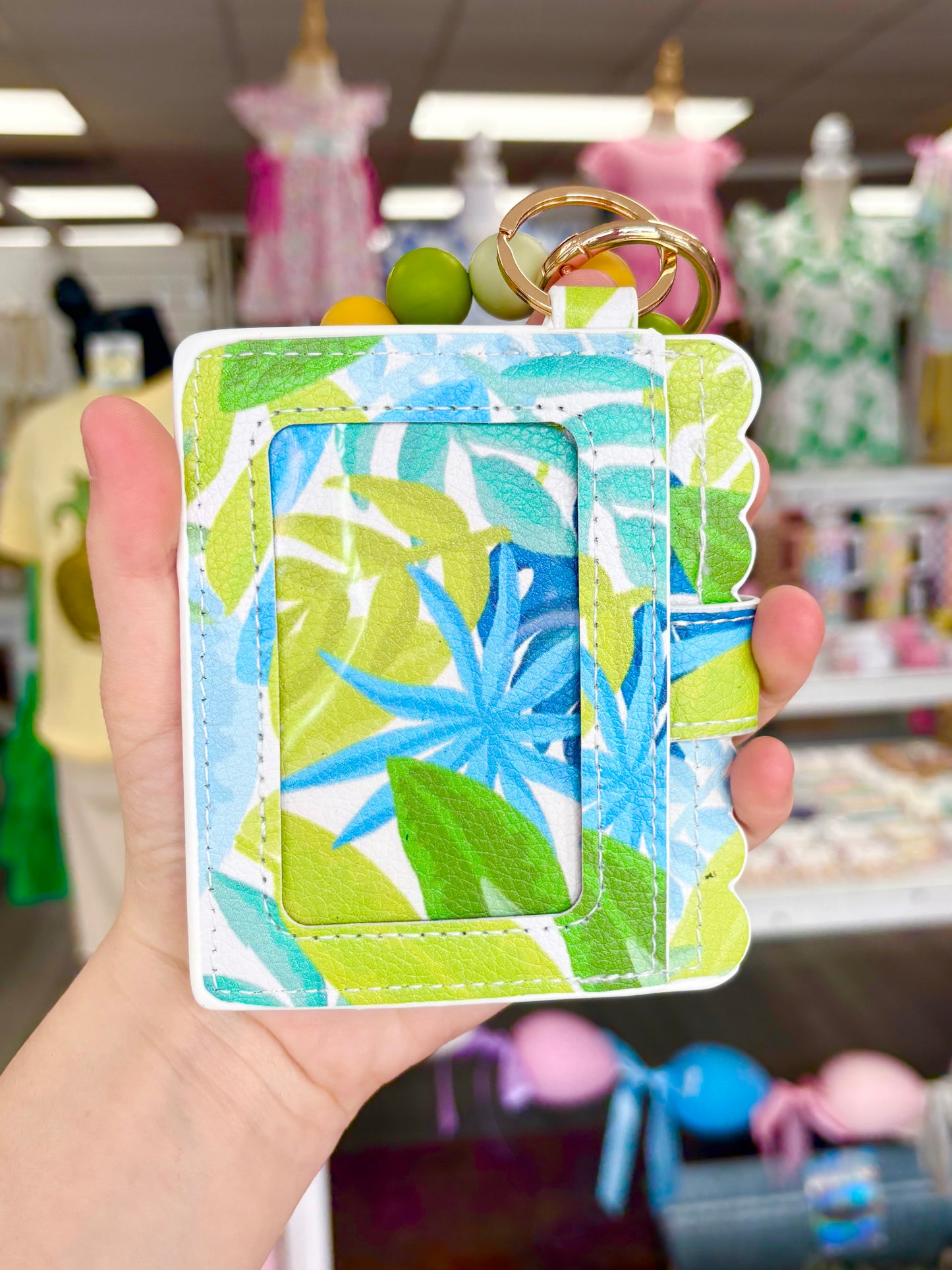 KK Green/Blue Forest Wallet Wristlet