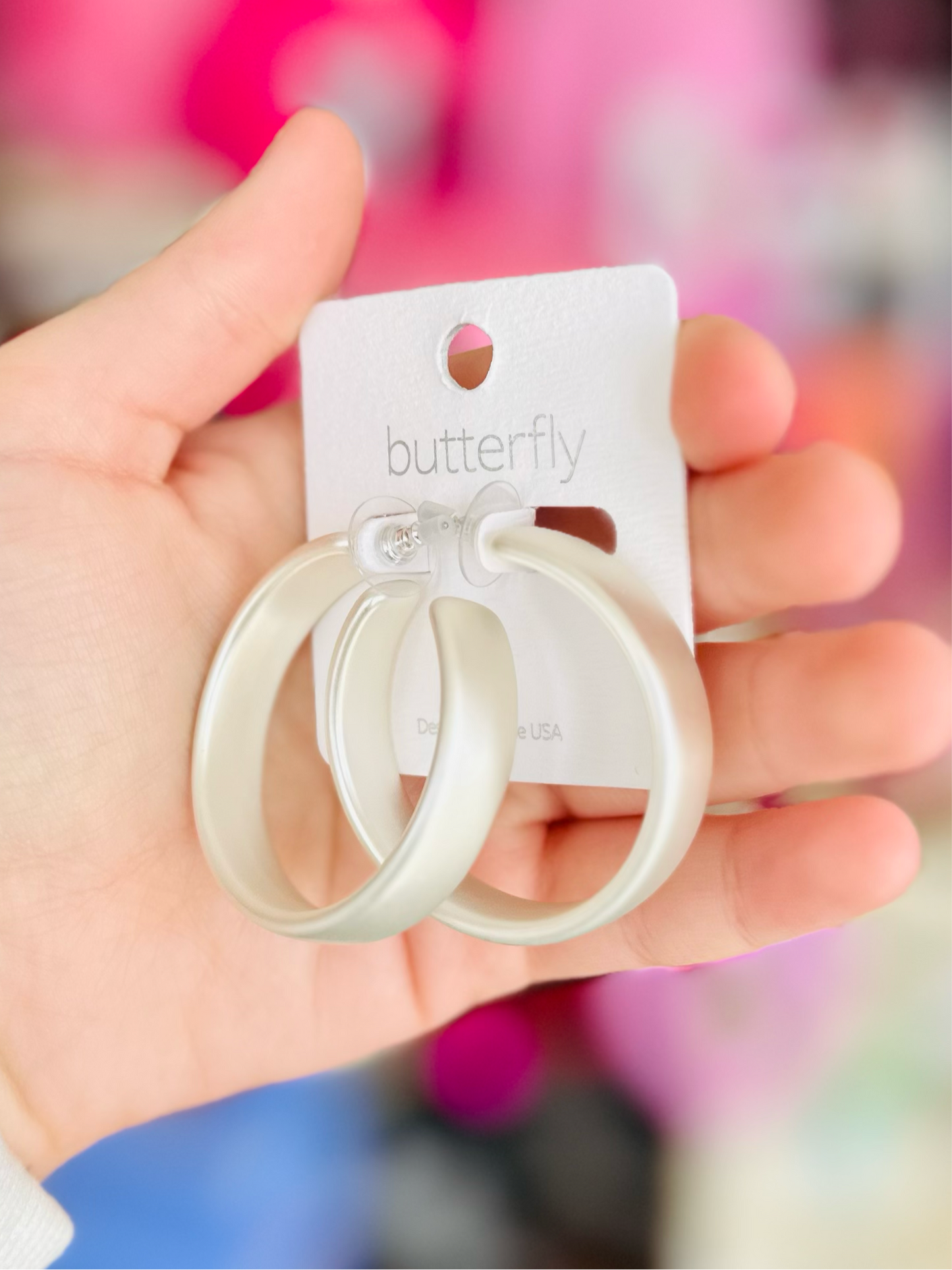 KK 1.7 Inch Thick Matte Silver Hoops