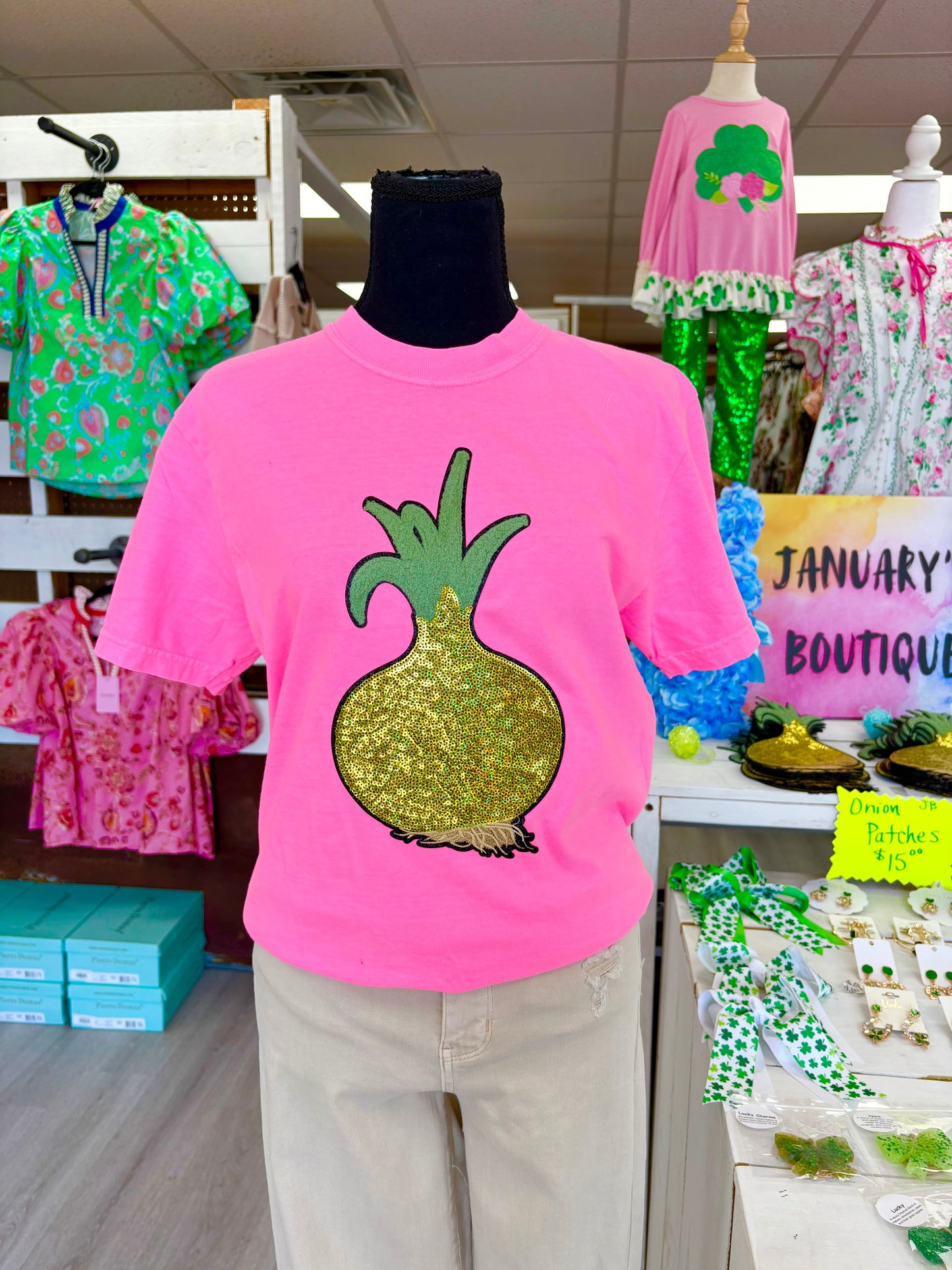 Women’s Sequin Onion Tee