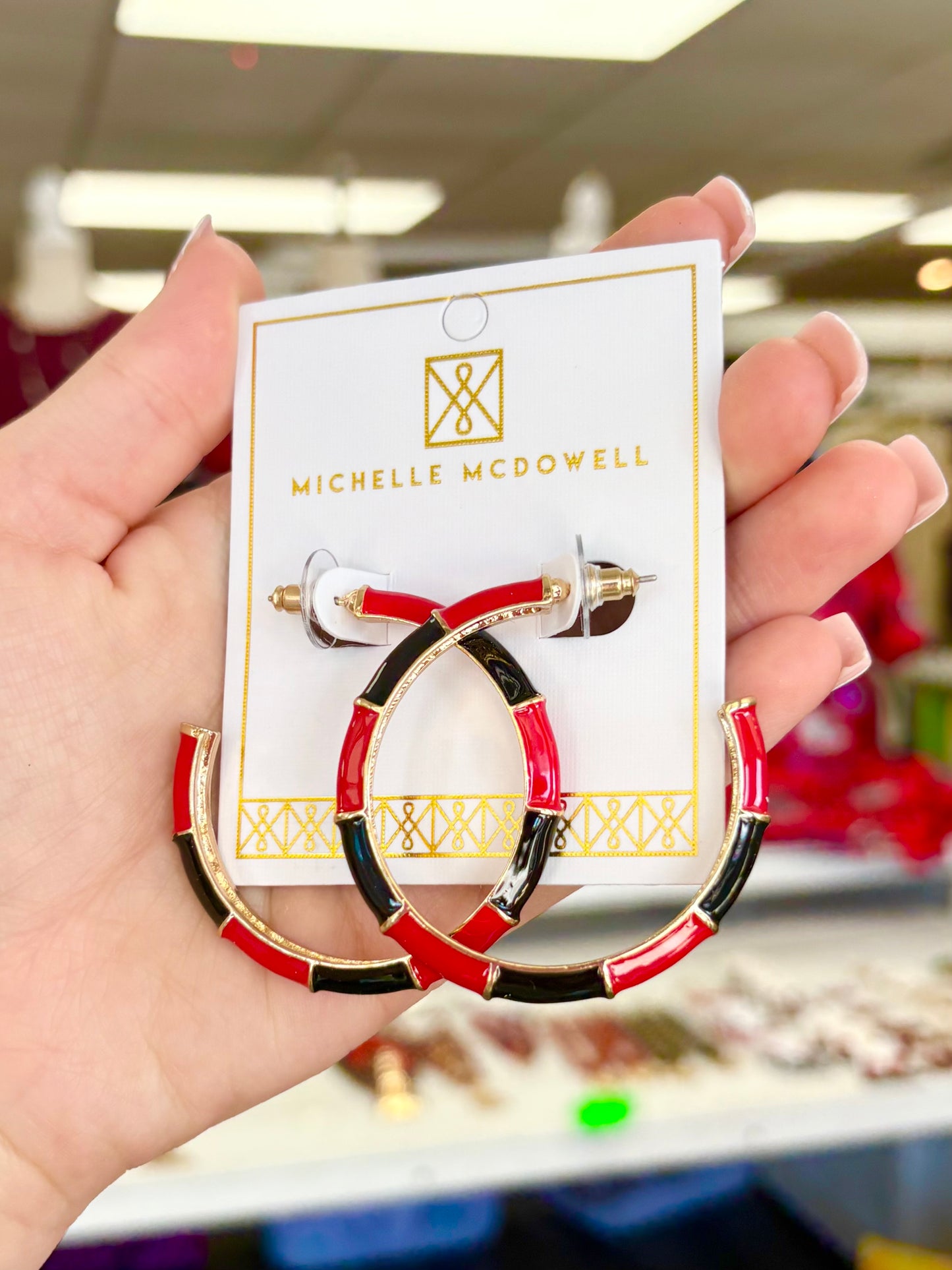 Red & Black Metal Hoops