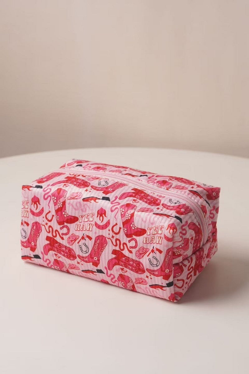 Cowgirl Boot Cosmetic Bag