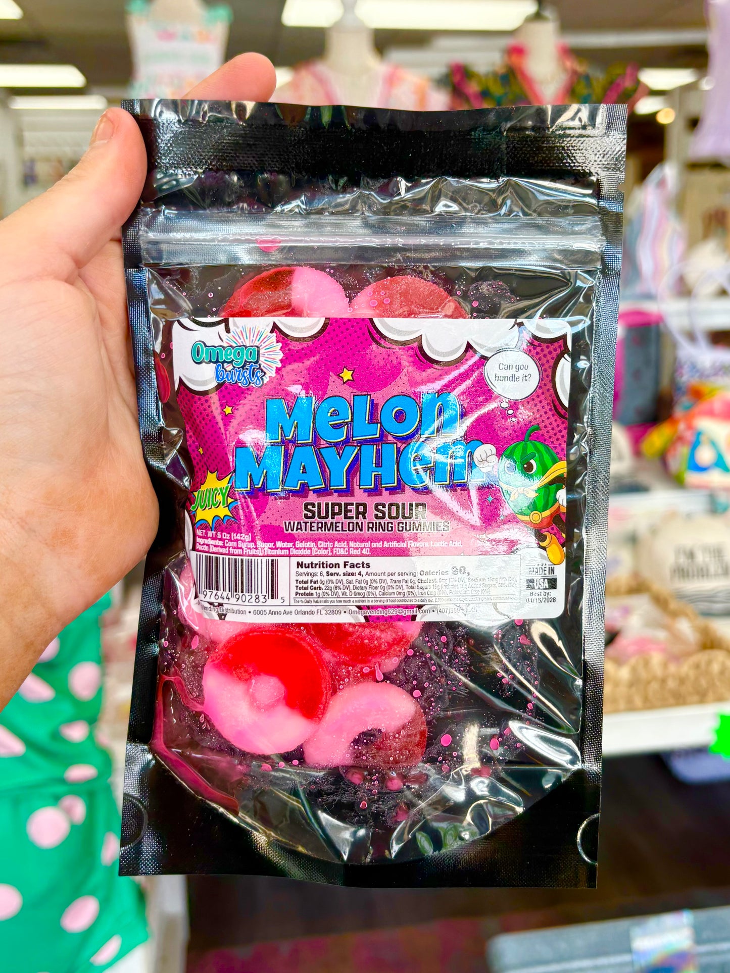 KK Melon Mayhem Super Sour Watermelon Gummy Rings