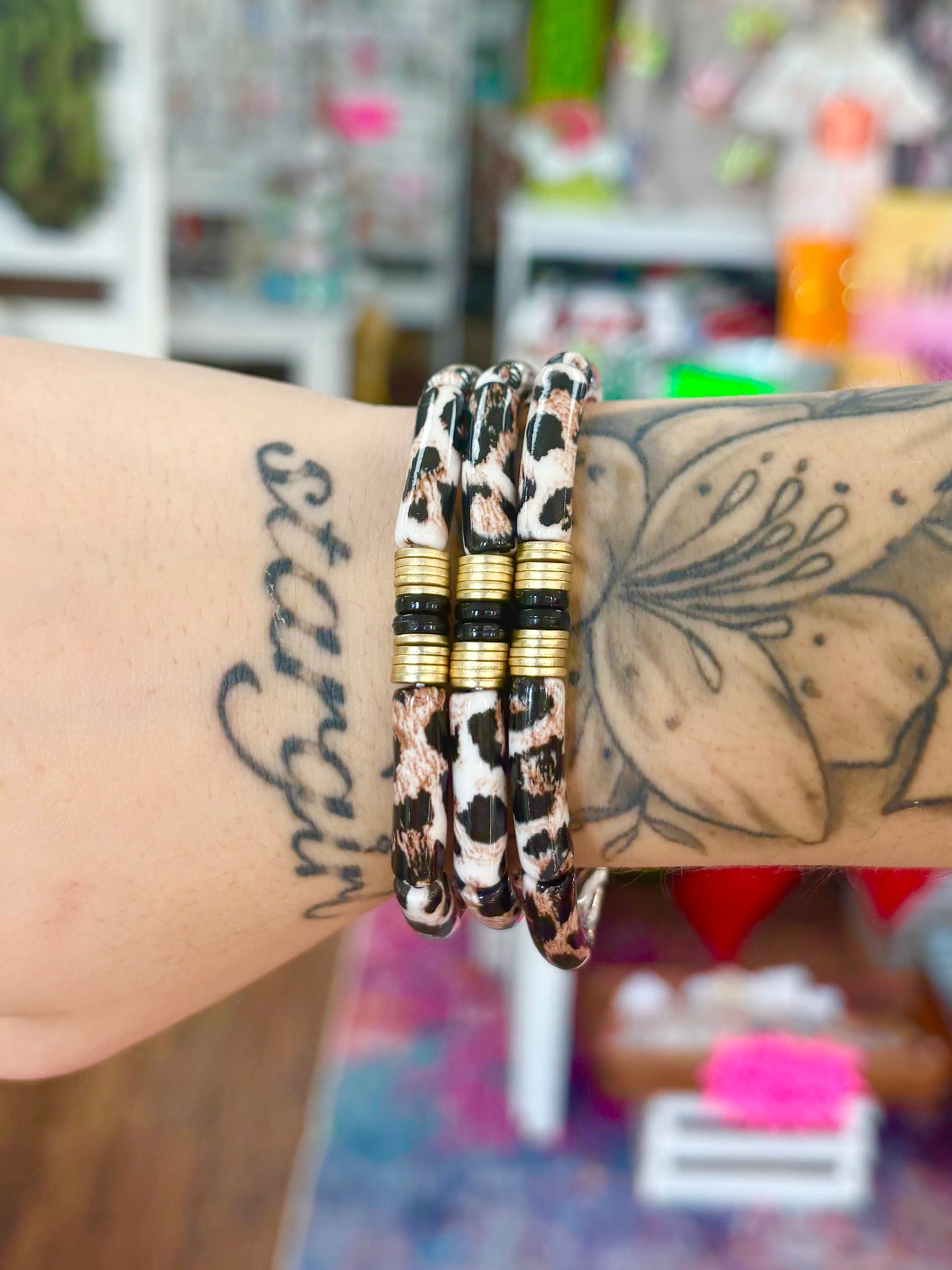 KK Leopard Gold Accent Bracelet Set