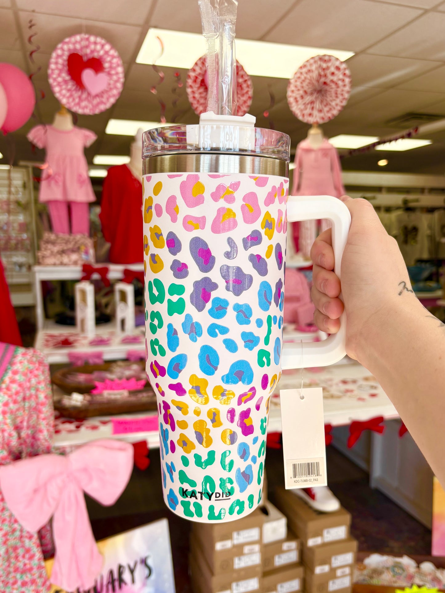 KK Pastel Leopard Stainless Steel Tumbler (38 ounces)
