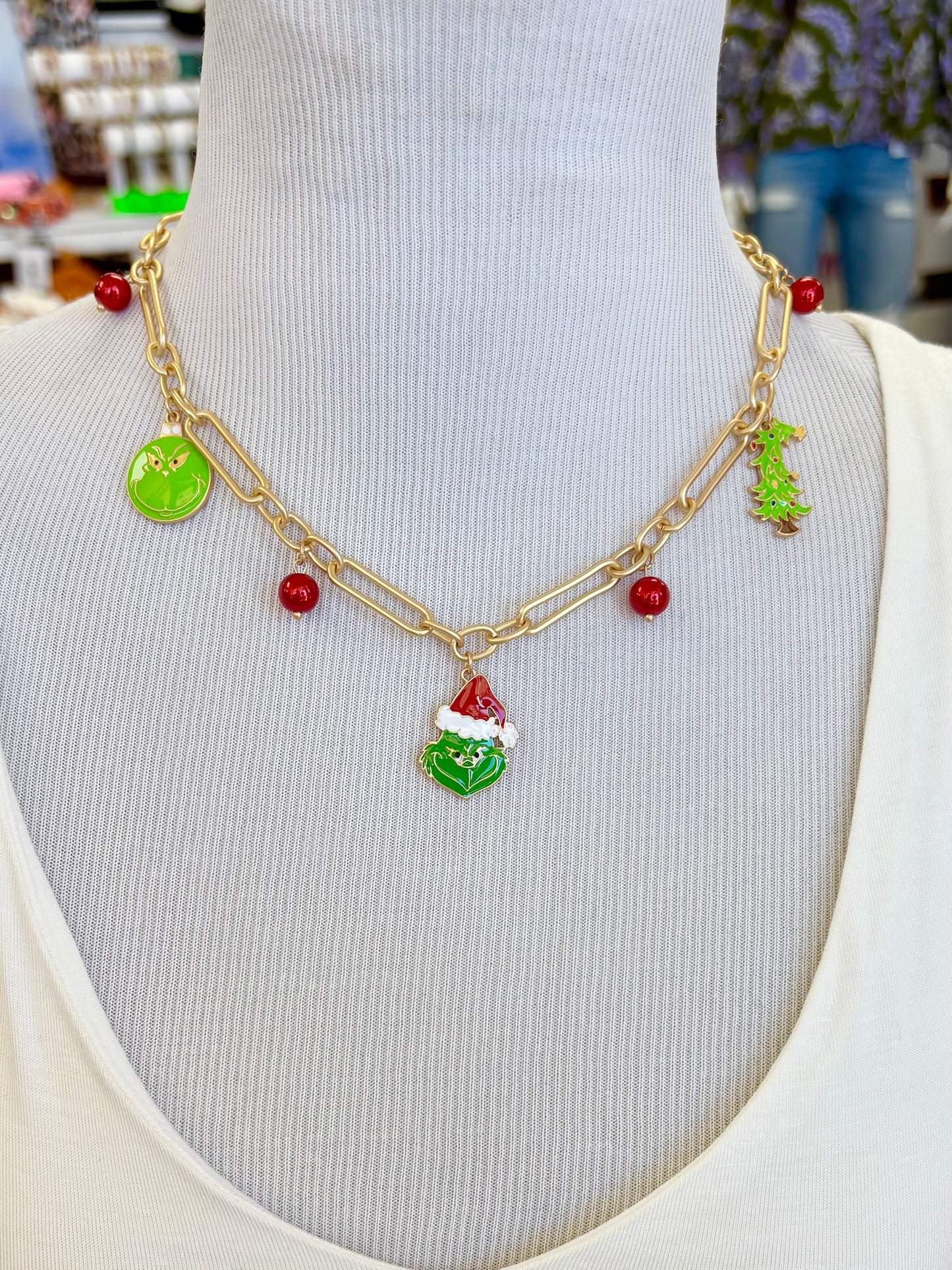 KK Gr*nch Charm Necklace