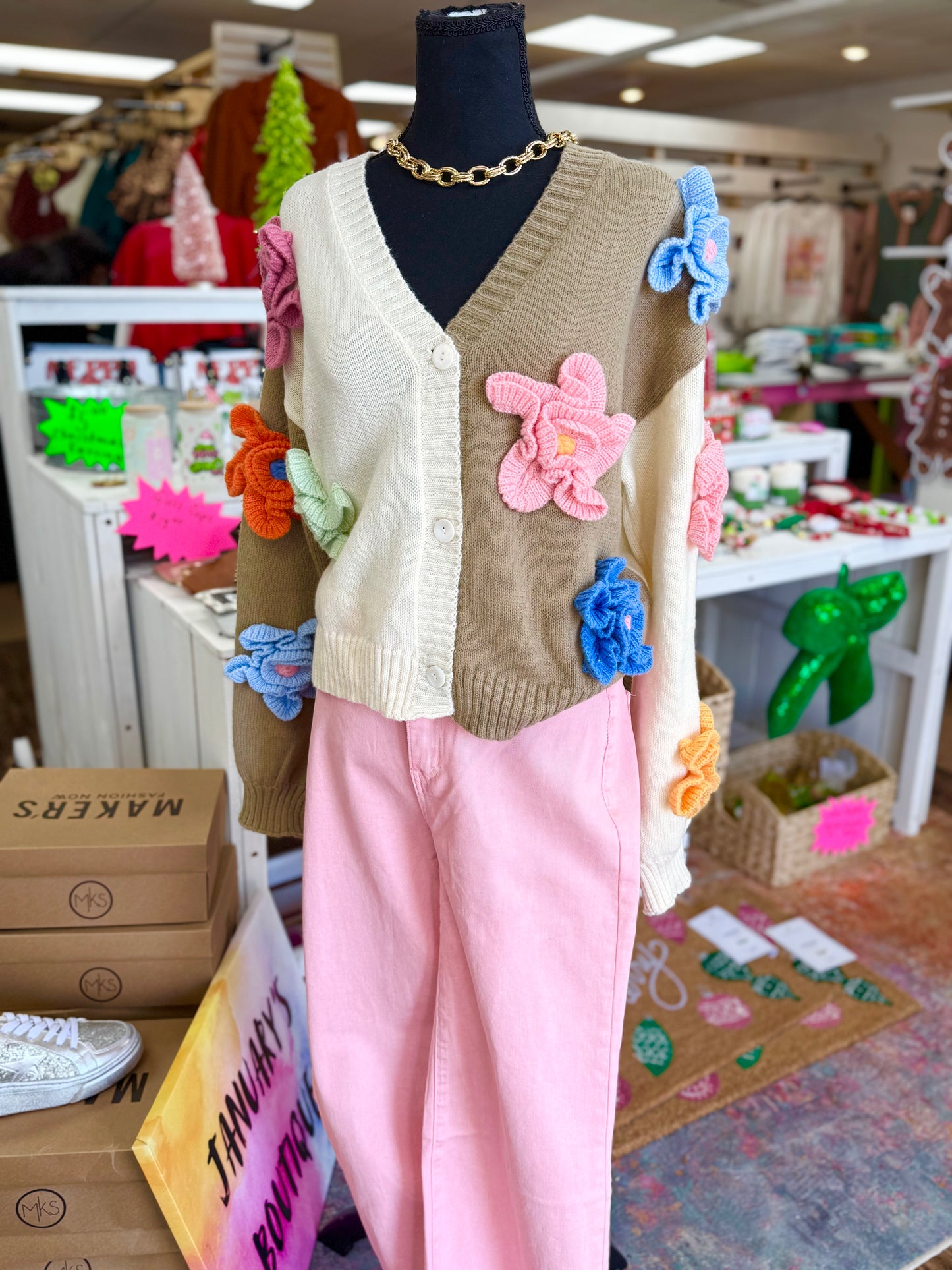 Women’s Floral Sweater Cardigan