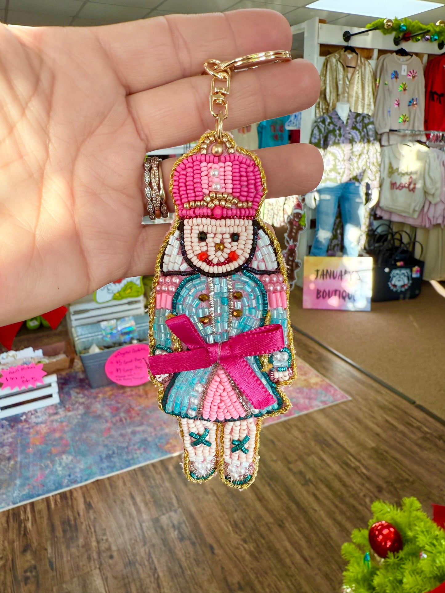 Pink Nutcracker Keychain