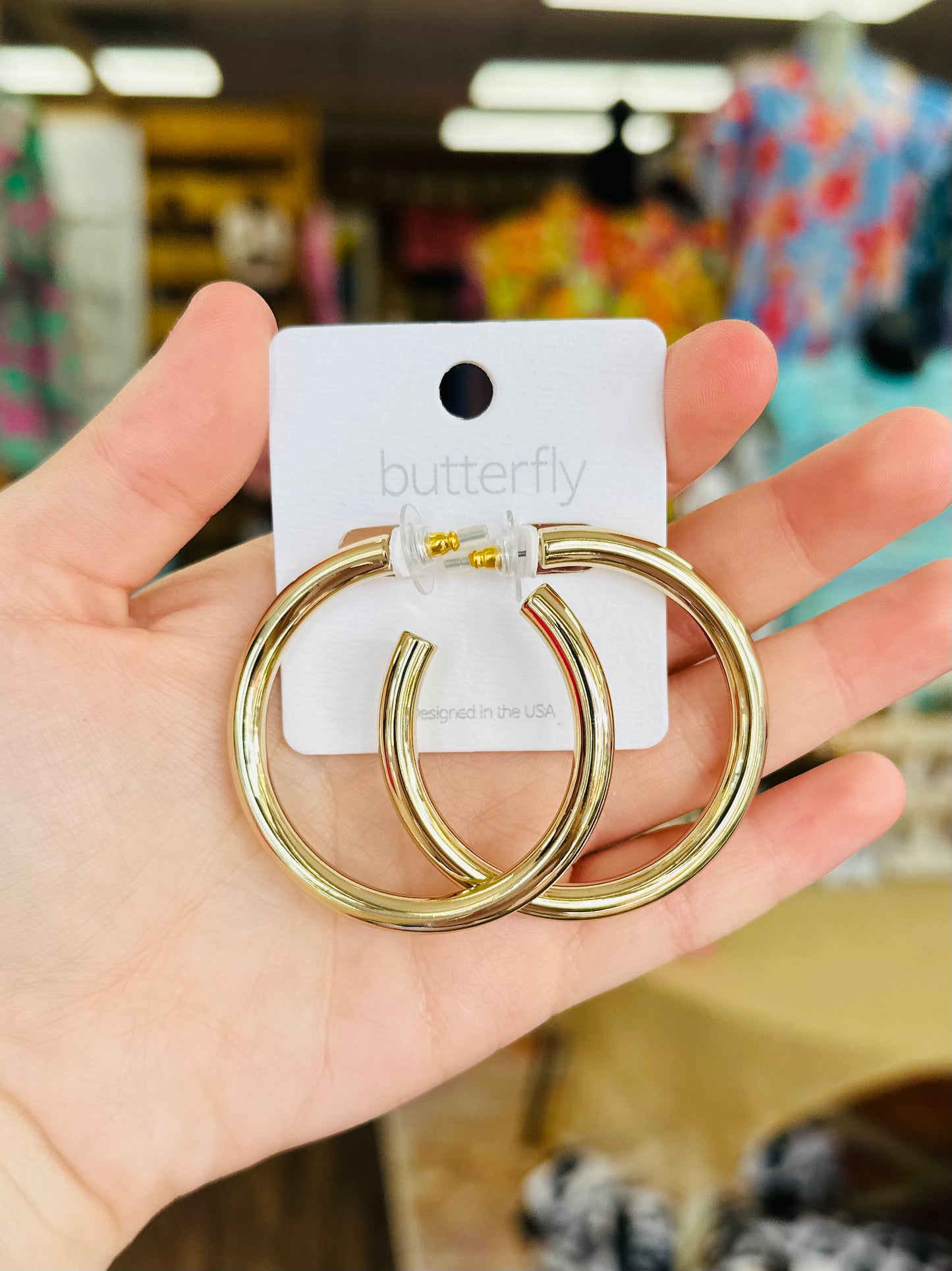 KK Shiny Gold Hoops