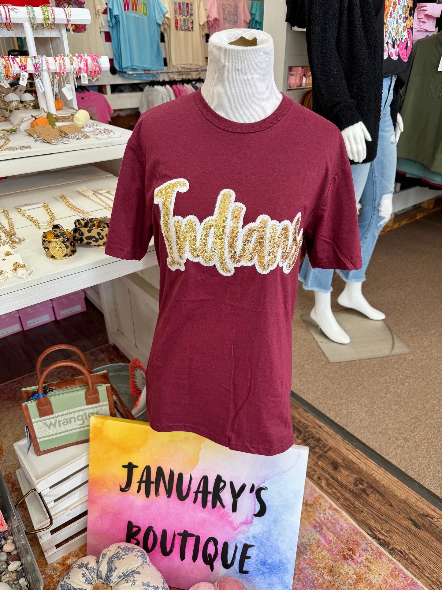 Sequin INDIANS T-shirt