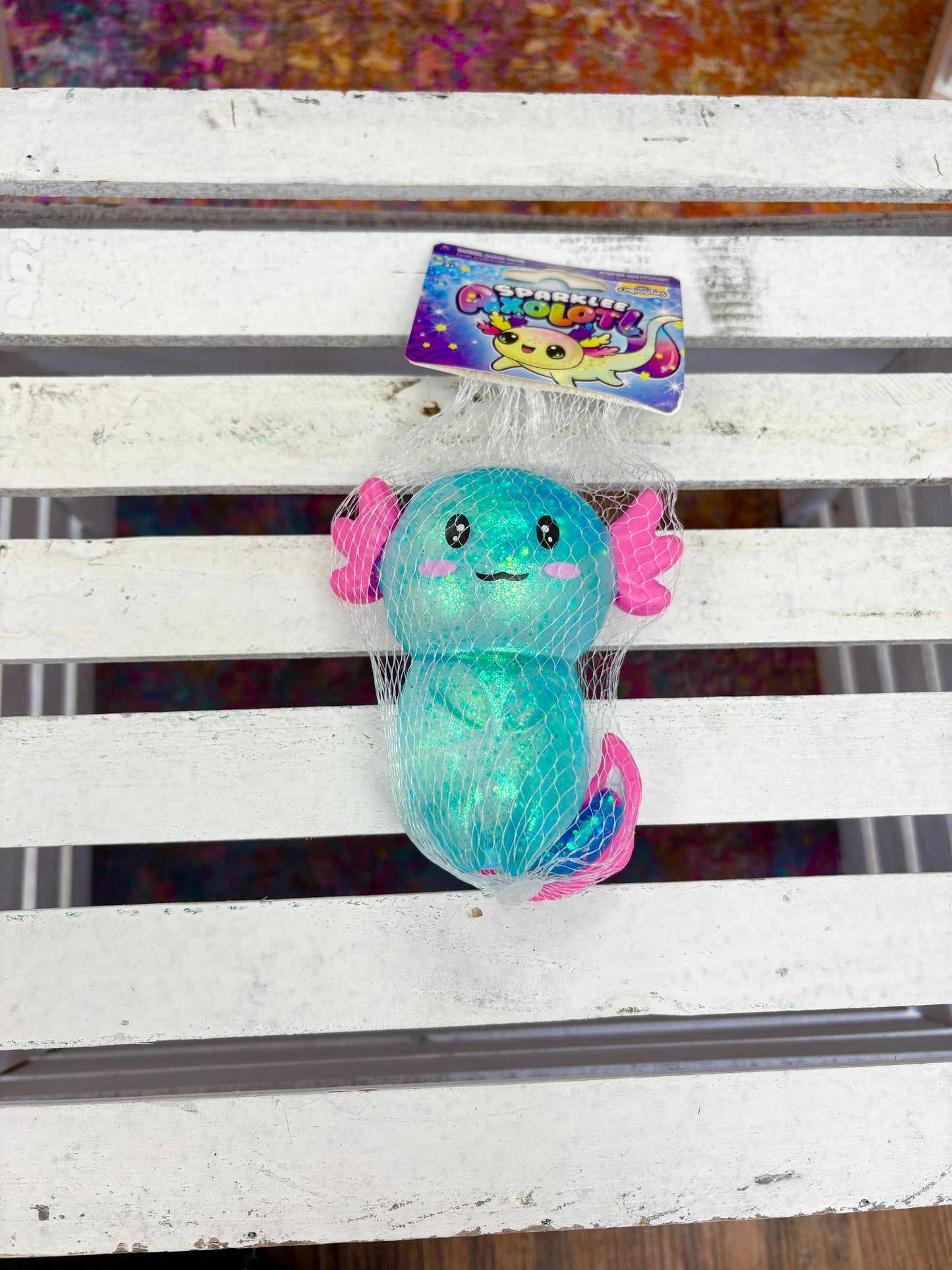KK Glitter Axolotl Squishy