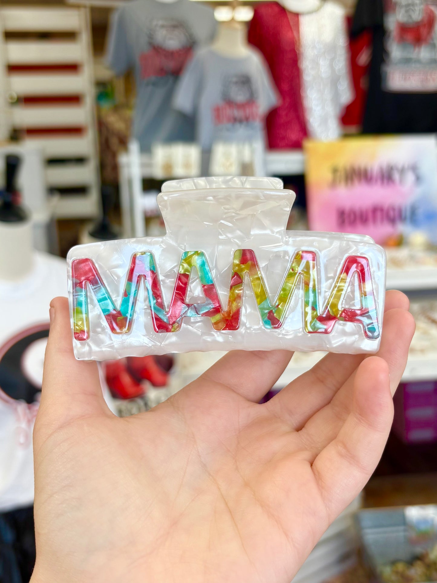 KK White and Multicolor MAMA Clip
