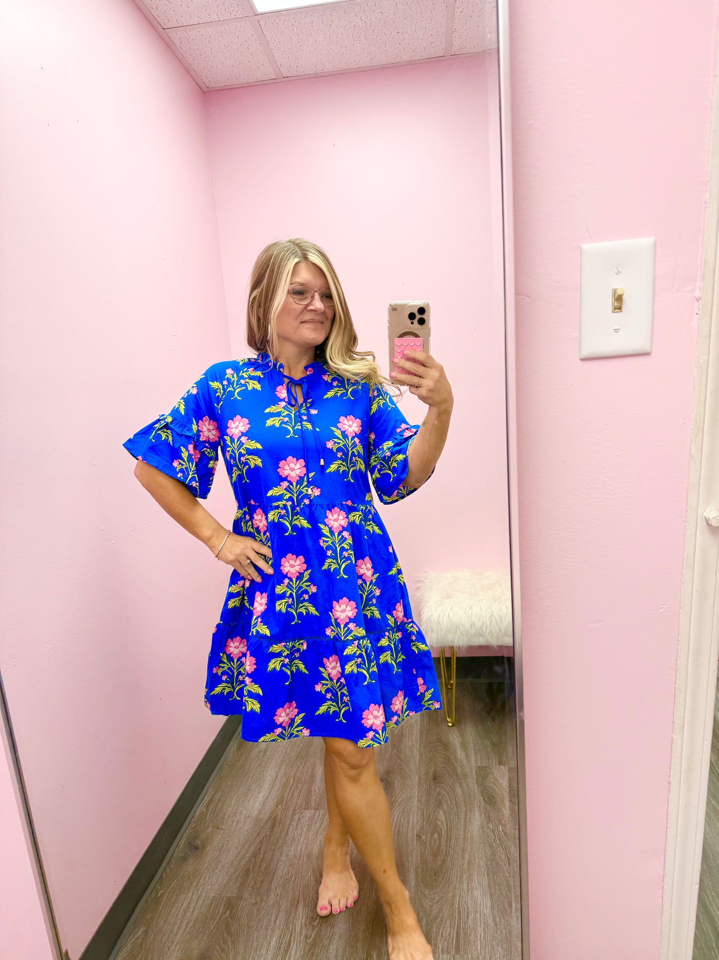 Women’s Blue Floral Dress