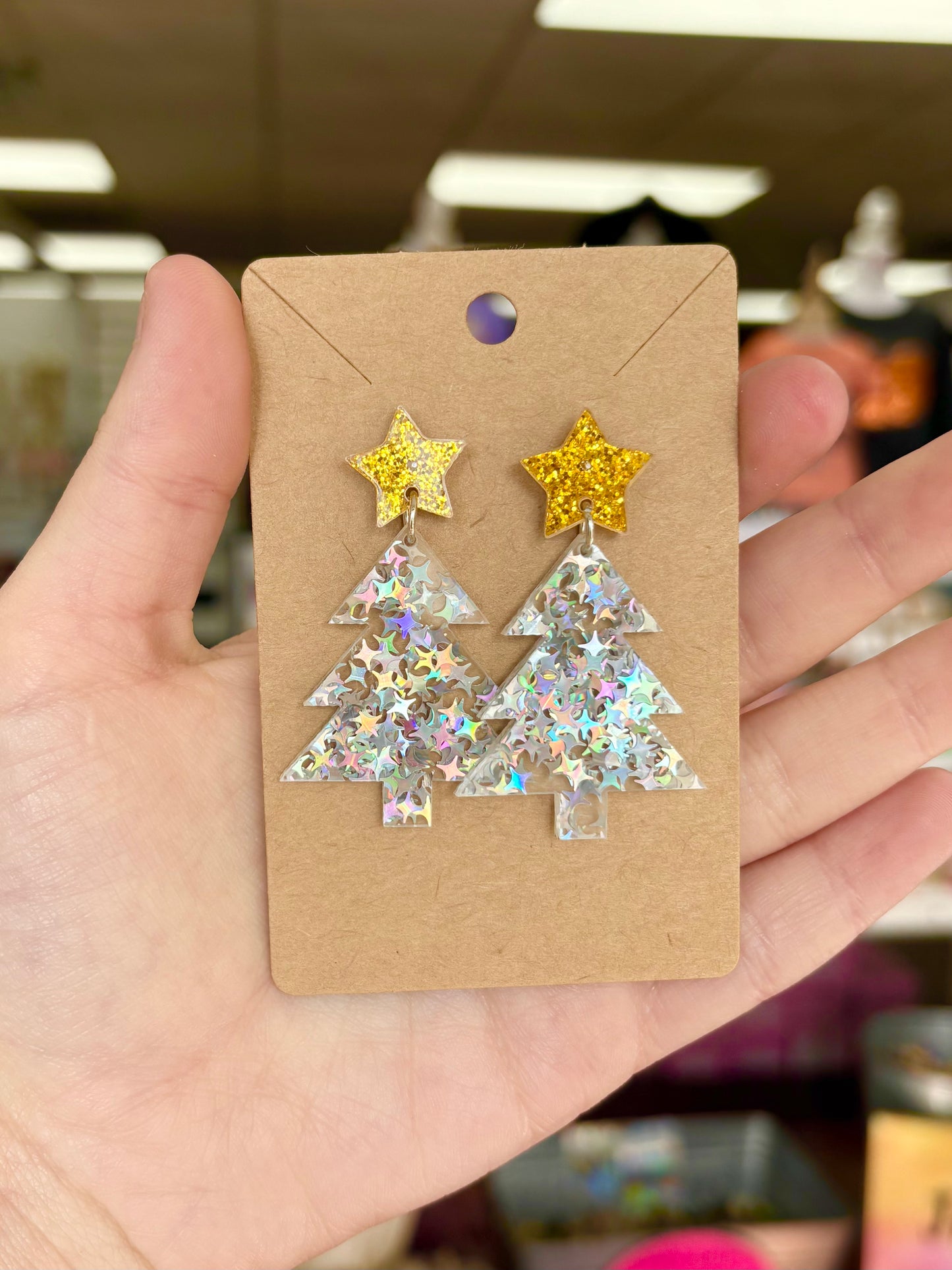 KK Acrylic Confetti Tree Earrings