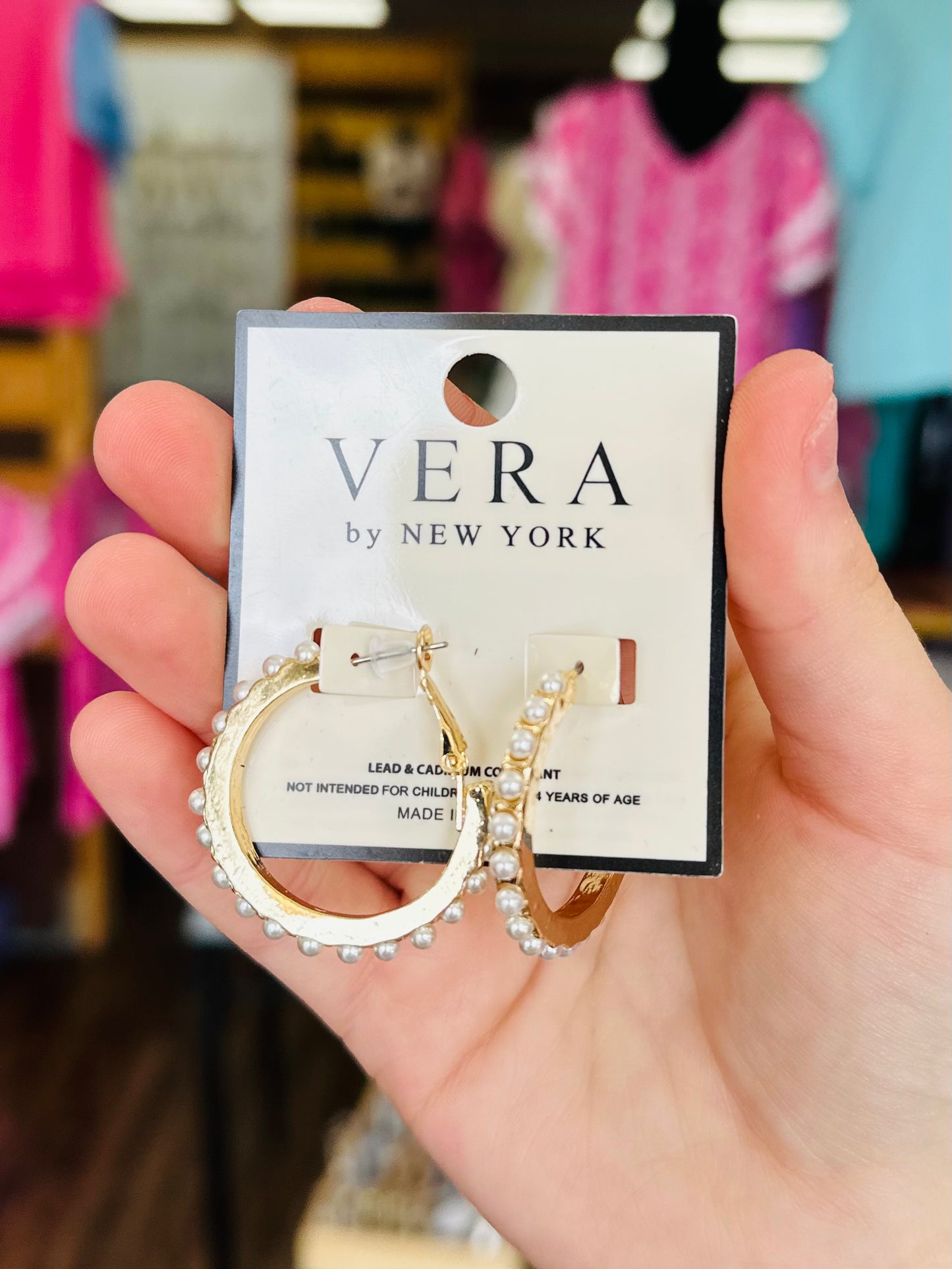 KK Small Gold/Pearl Hoops