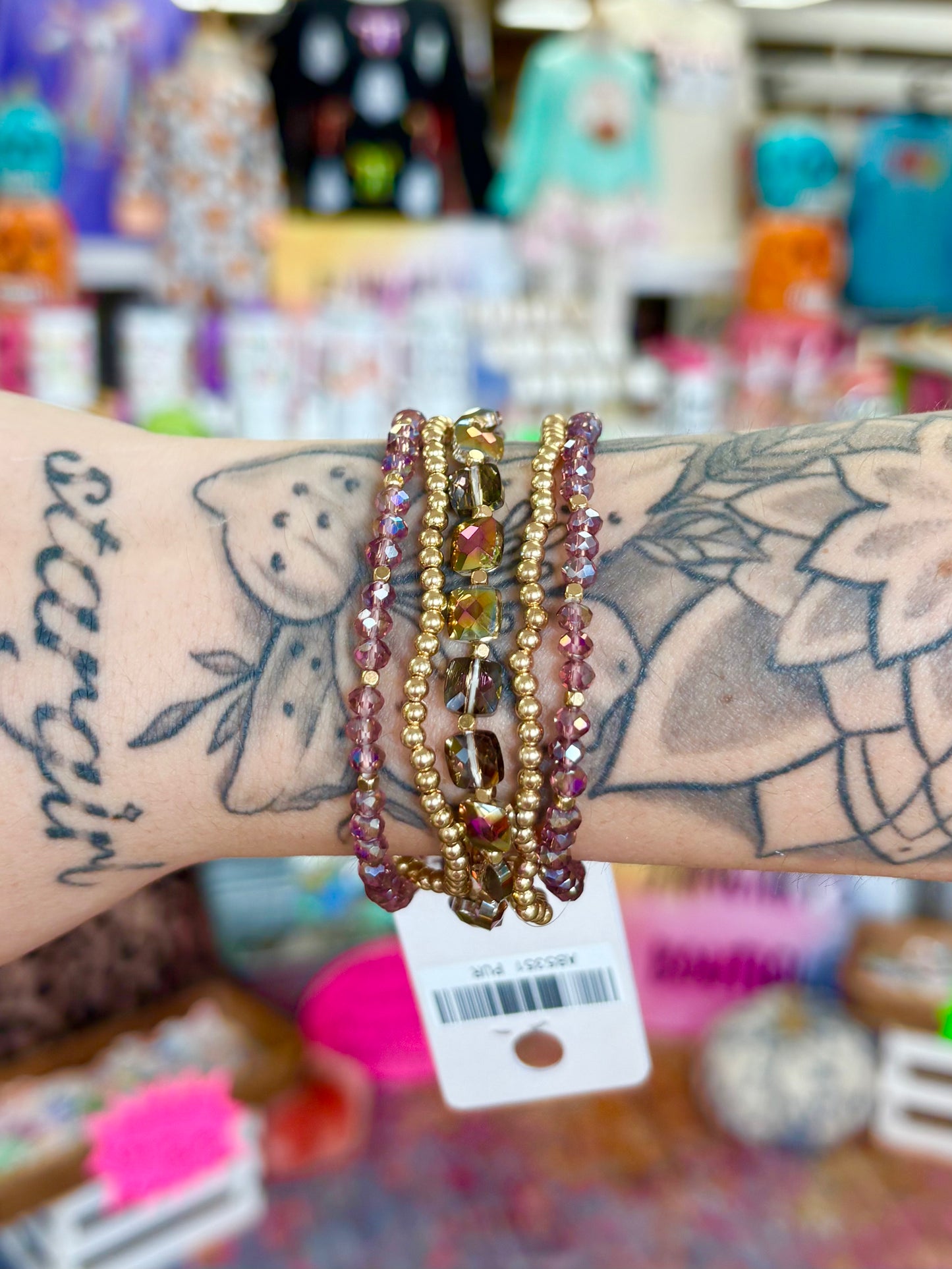 KK Dark Crystal Beaded Bracelet Set