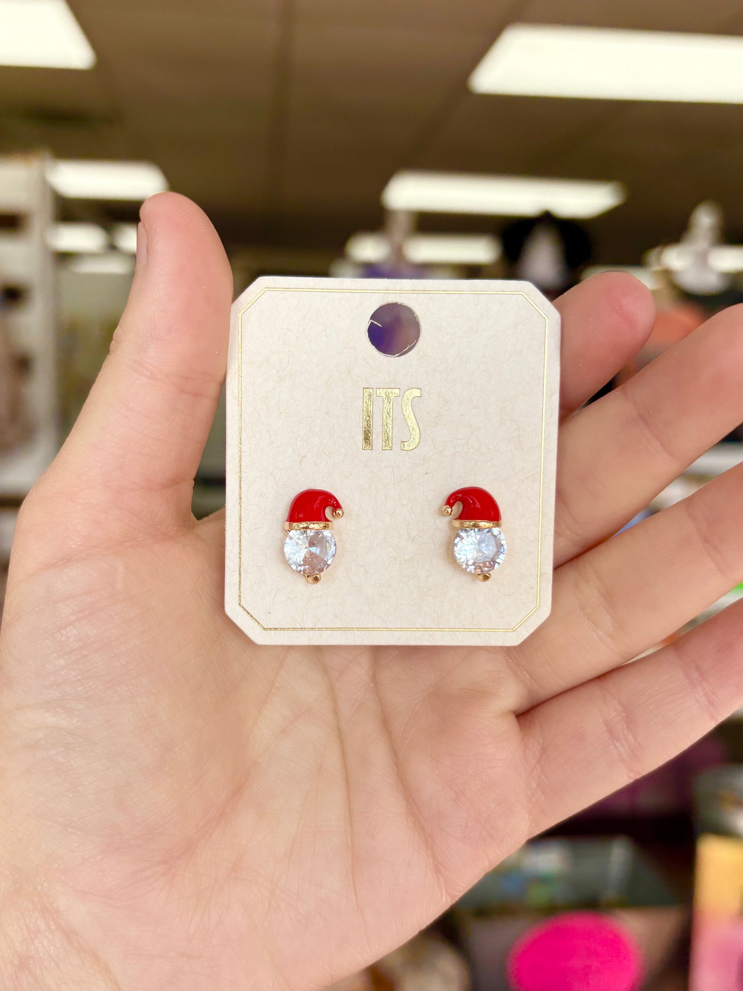 KK Santa Hat Diamond Studs