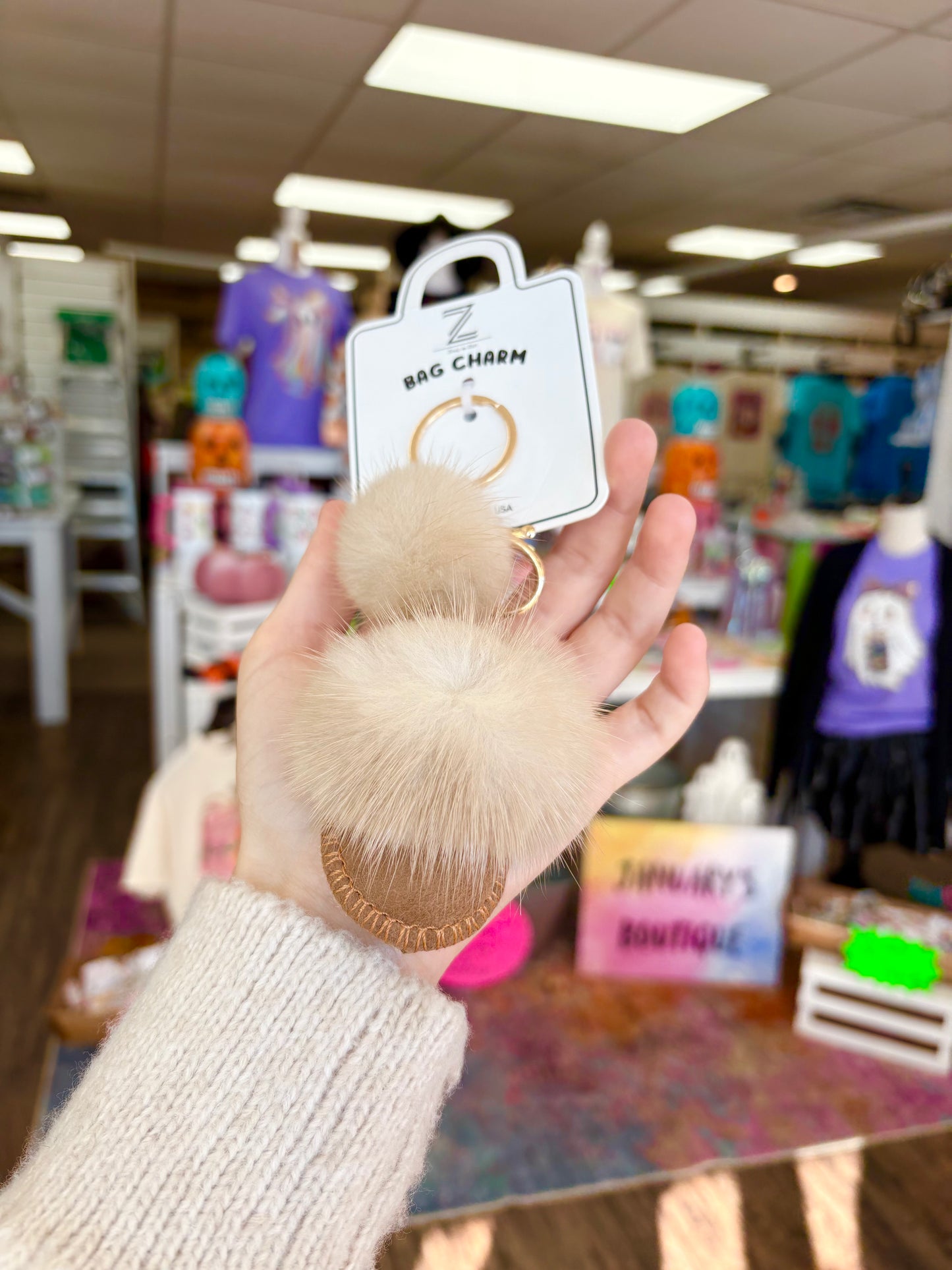 KK Furry Slipper Keychain