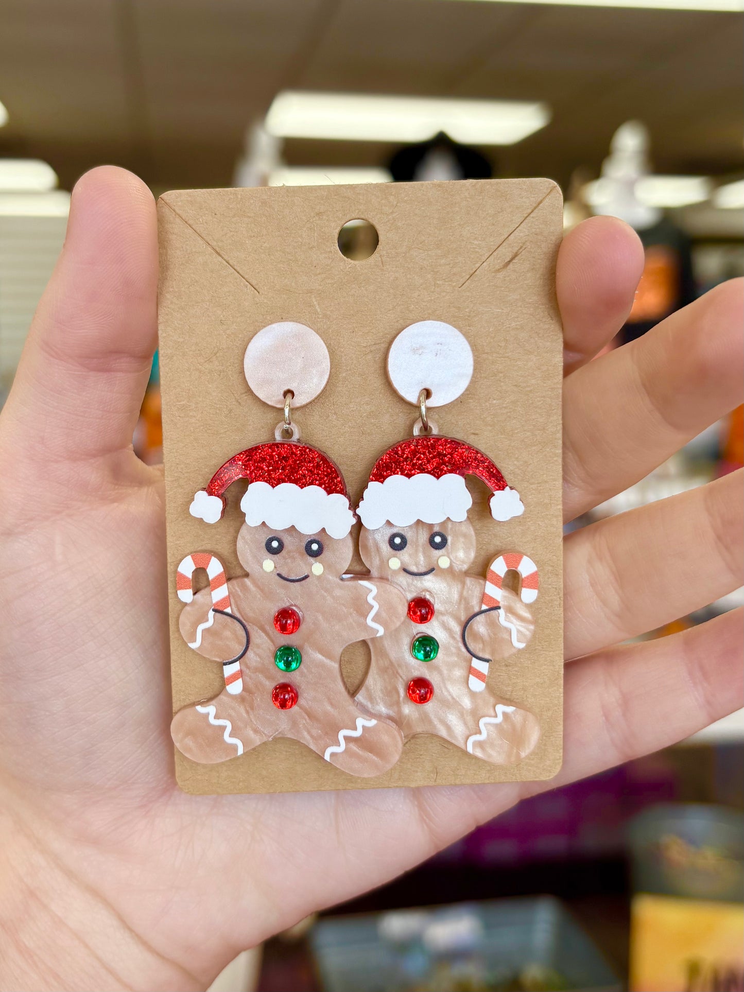 KK Gingerbread Acrylic Earrings